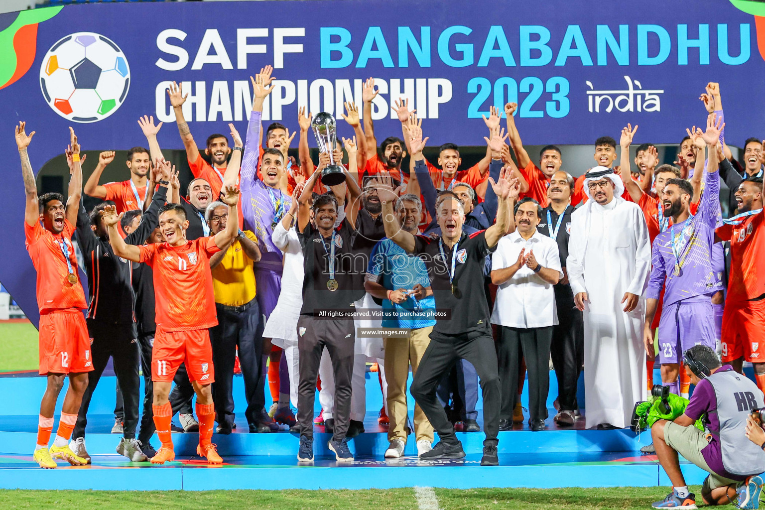 Kuwait vs India in the Final of SAFF Championship 2023 held in Sree Kanteerava Stadium, Bengaluru, India, on Tuesday, 4th July 2023. Photos: Nausham Waheed / images.mv