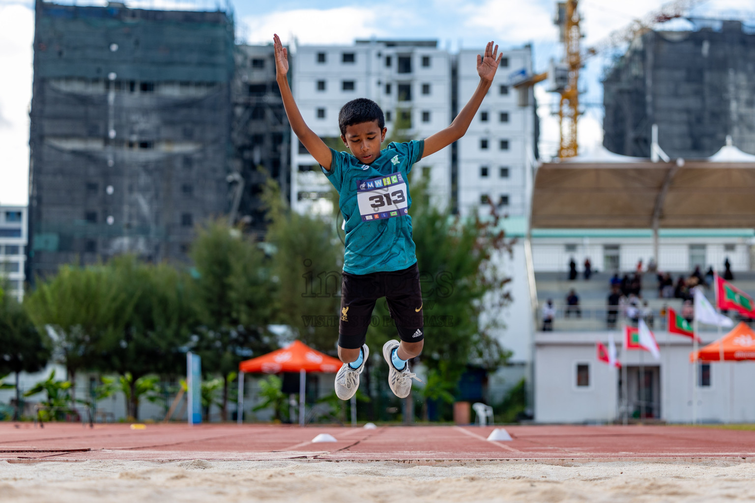 Day 1 of MWSC Interschool Athletics Championships 2024 held in Hulhumale Running Track, Hulhumale, Maldives on Saturday, 9th November 2024. 
Photos by: Hassan Simah / Images.mv