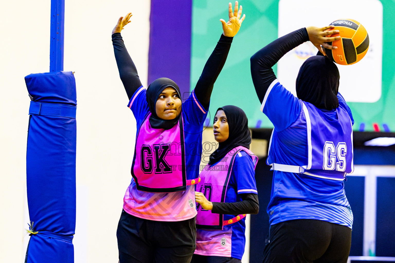 Kulhudhuffushi Youth & Recreation Club vs Sports Club Shining Star in Day 4 of 21st National Netball Tournament was held in Social Canter at Male', Maldives on Sunday, 19th May 2024. Photos: Nausham Waheed / images.mv