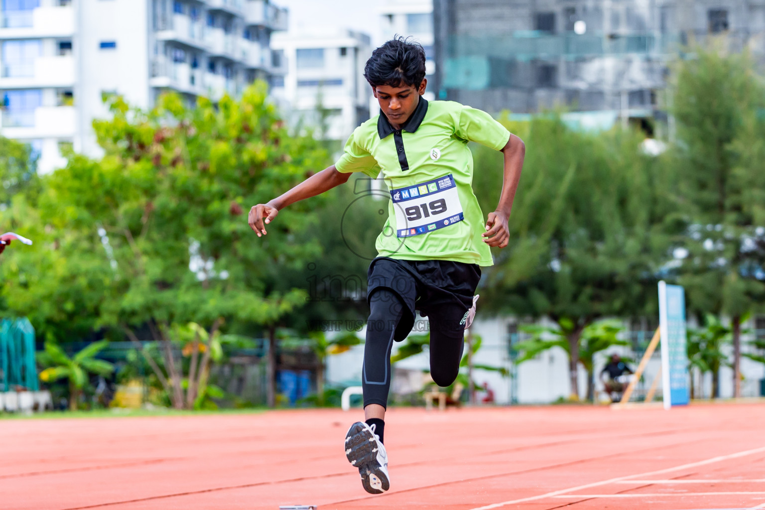 Day 3 of MWSC Interschool Athletics Championships 2024 held in Hulhumale Running Track, Hulhumale, Maldives on Monday, 11th November 2024. Photos by:  Nausham Waheed / Images.mv