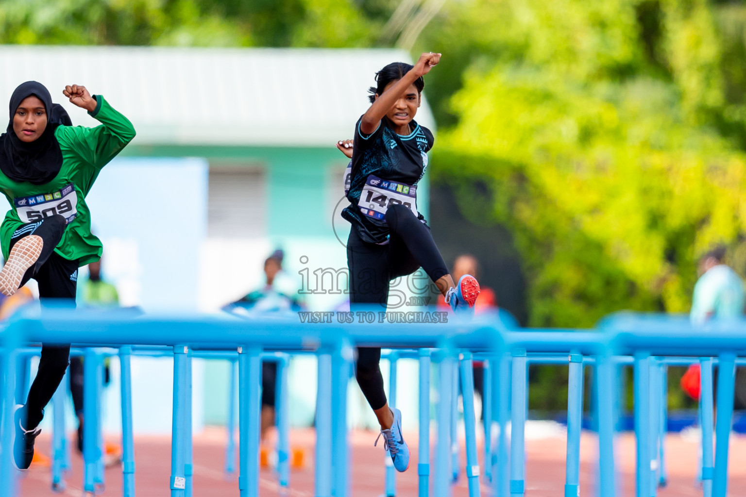 Day 4 of MWSC Interschool Athletics Championships 2024 held in Hulhumale Running Track, Hulhumale, Maldives on Tuesday, 12th November 2024. Photos by: Nausham Waheed / Images.mv