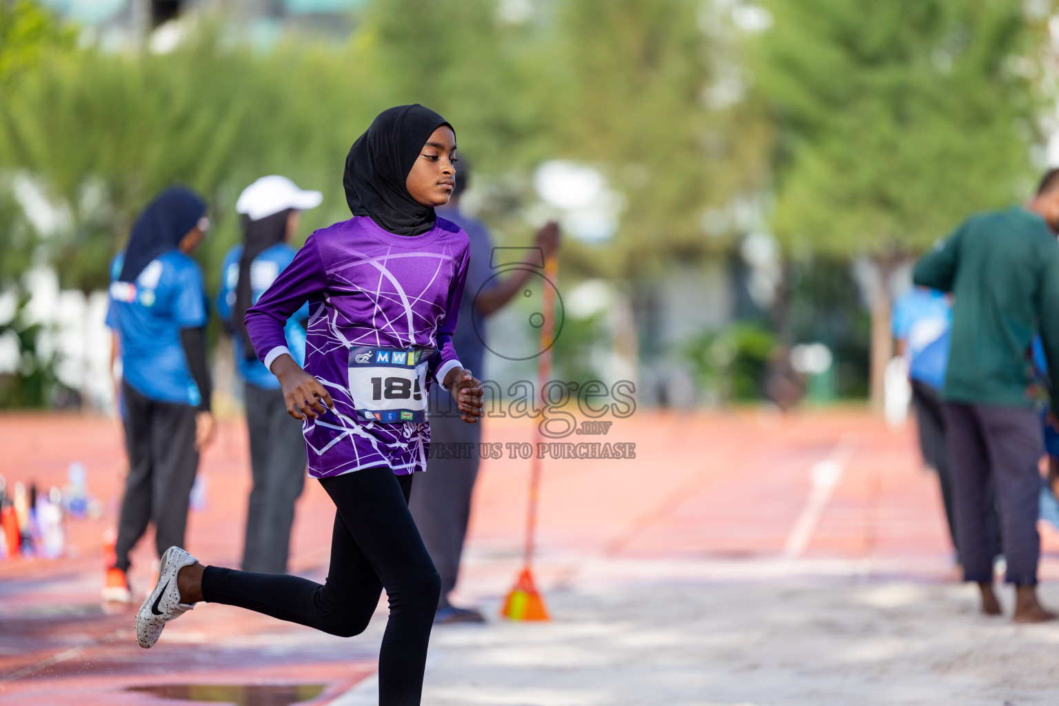 Day 1 of MWSC Interschool Athletics Championships 2024 held in Hulhumale Running Track, Hulhumale, Maldives on Saturday, 9th November 2024. 
Photos by: Ismail Thoriq, Hassan Simah / Images.mv