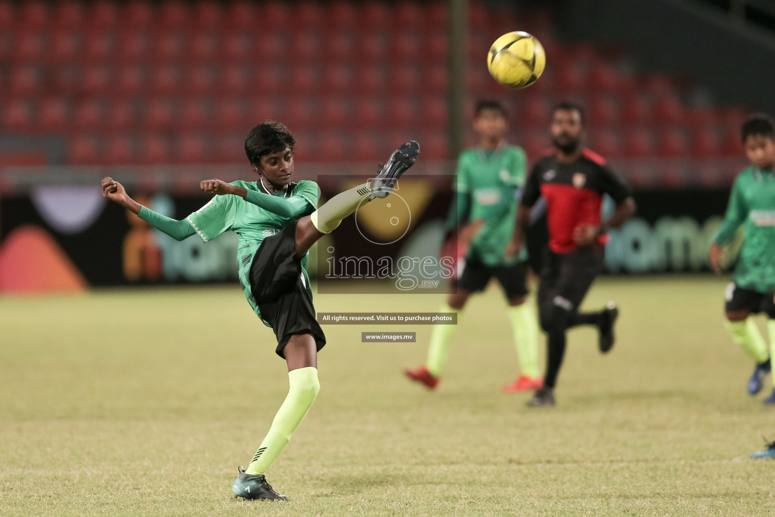Rehendhi vs Kalaafaanu in MAMEN Inter School Football Tournament 2019 (U13) in Male, Maldives on 12th April 2019 Photos: Suadh Abdul Sattar/ images.mv