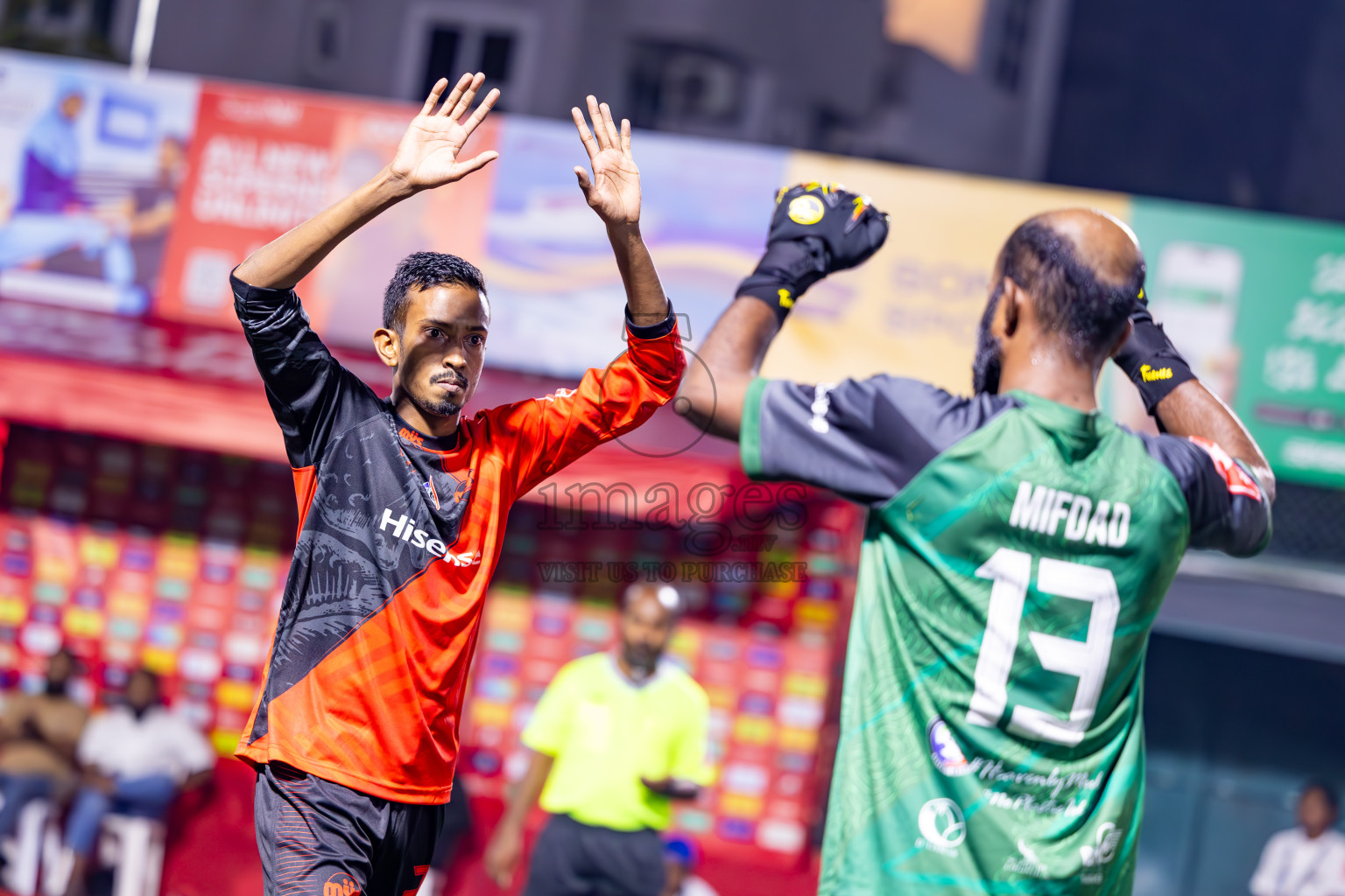 M Dhiggaru vs M Muli in Meemu Atoll Finals in Day 25 of Golden Futsal Challenge 2025 was held on Wednesday , 28th January 2025, in Hulhumale', Maldives. Photos: Ismail Thoriq / images.mv