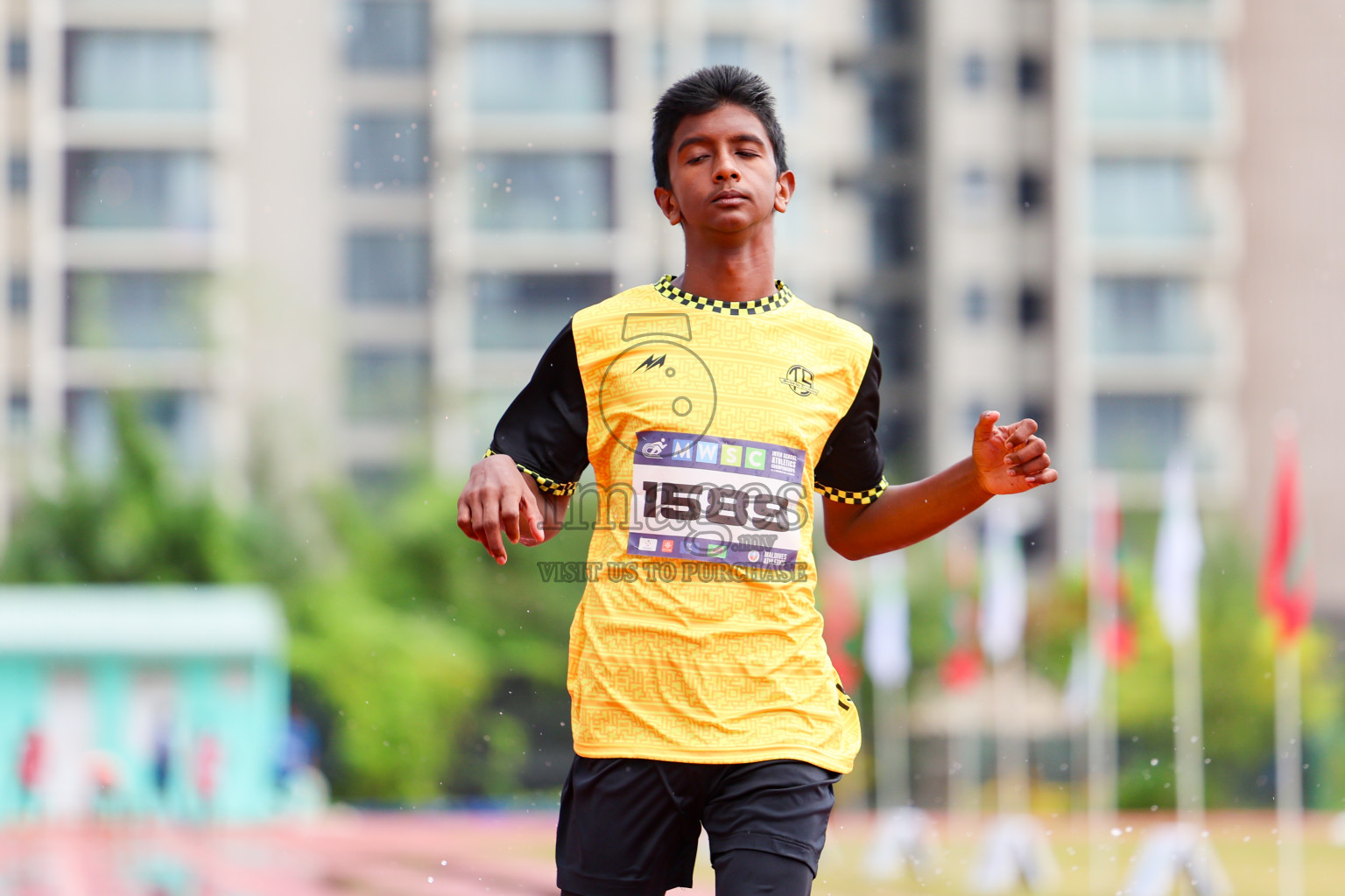 Day 1 of MWSC Interschool Athletics Championships 2024 held in Hulhumale Running Track, Hulhumale, Maldives on Saturday, 9th November 2024. 
Photos by: Ismail Thoriq, Hassan Simah / Images.mv