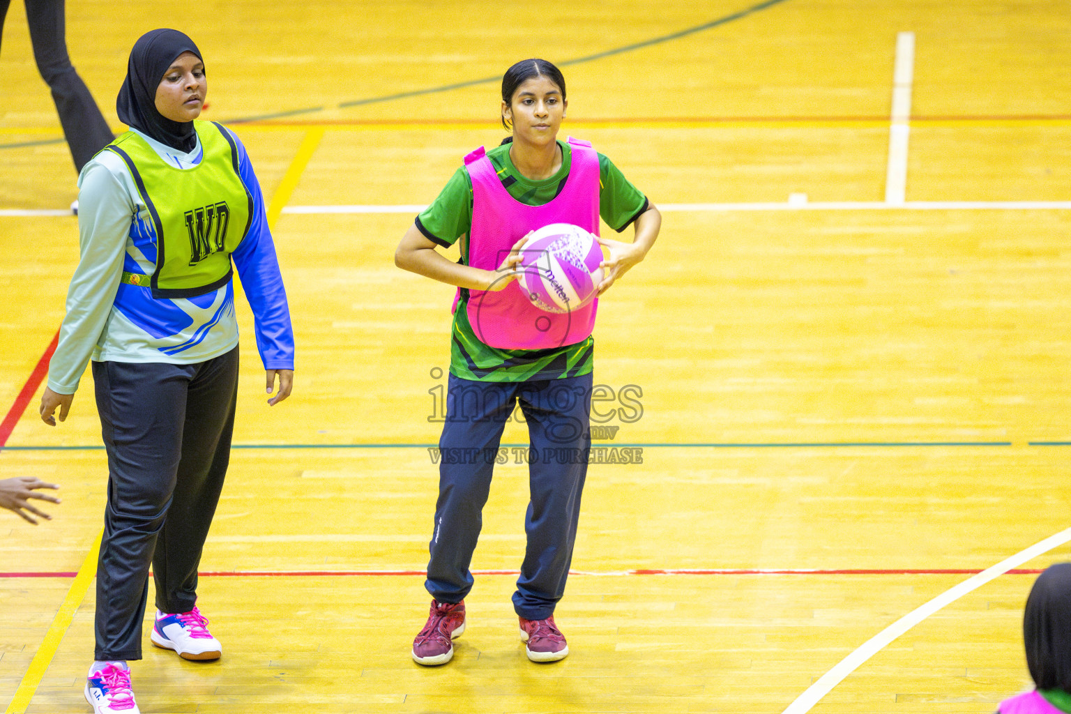 Club Green Streets vs United Unity SC in Day 6 of 24th Milo Netball Association Championship held in Social Center at Male', Maldives on Saturday, 6th September 2025. Photos: Yasna Ahmed / images.mv