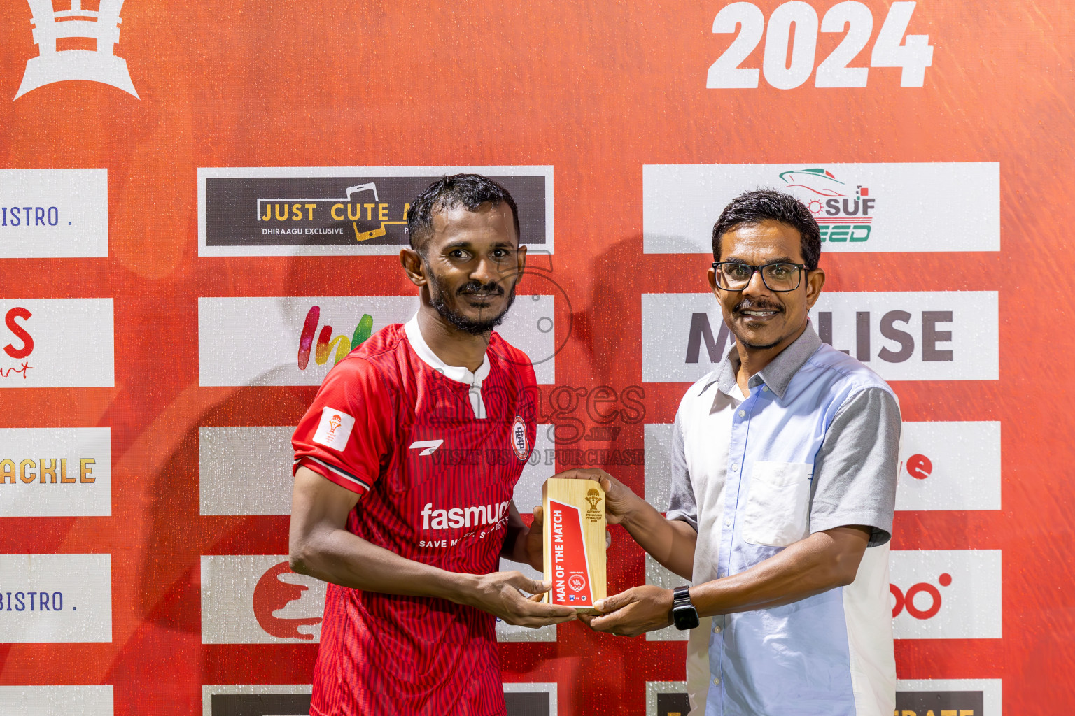 United V vs CC Sports Club in Semi Final of Eydhafushi Futsal Cup 2024 was held on Monday , 15th April 2024, in B Eydhafushi, Maldives Photos: Ismail Thoriq / images.mv