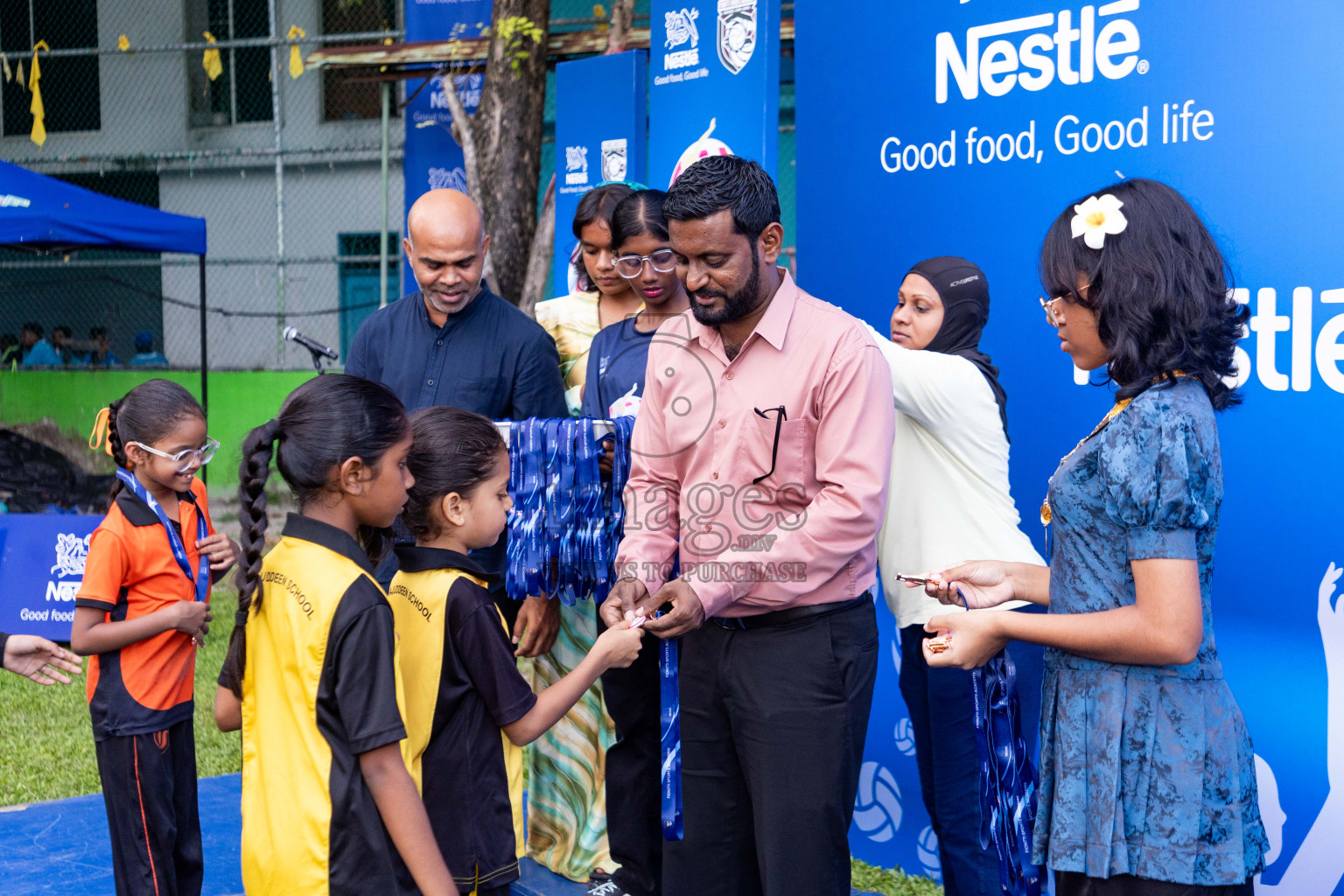 Day 3 of Nestle' Kids Netball Fiesta 2023 held in Henveyru Stadium, Male', Maldives on Saturday, 2nd December 2023. Photos by Nausham Waheed / Images.mv