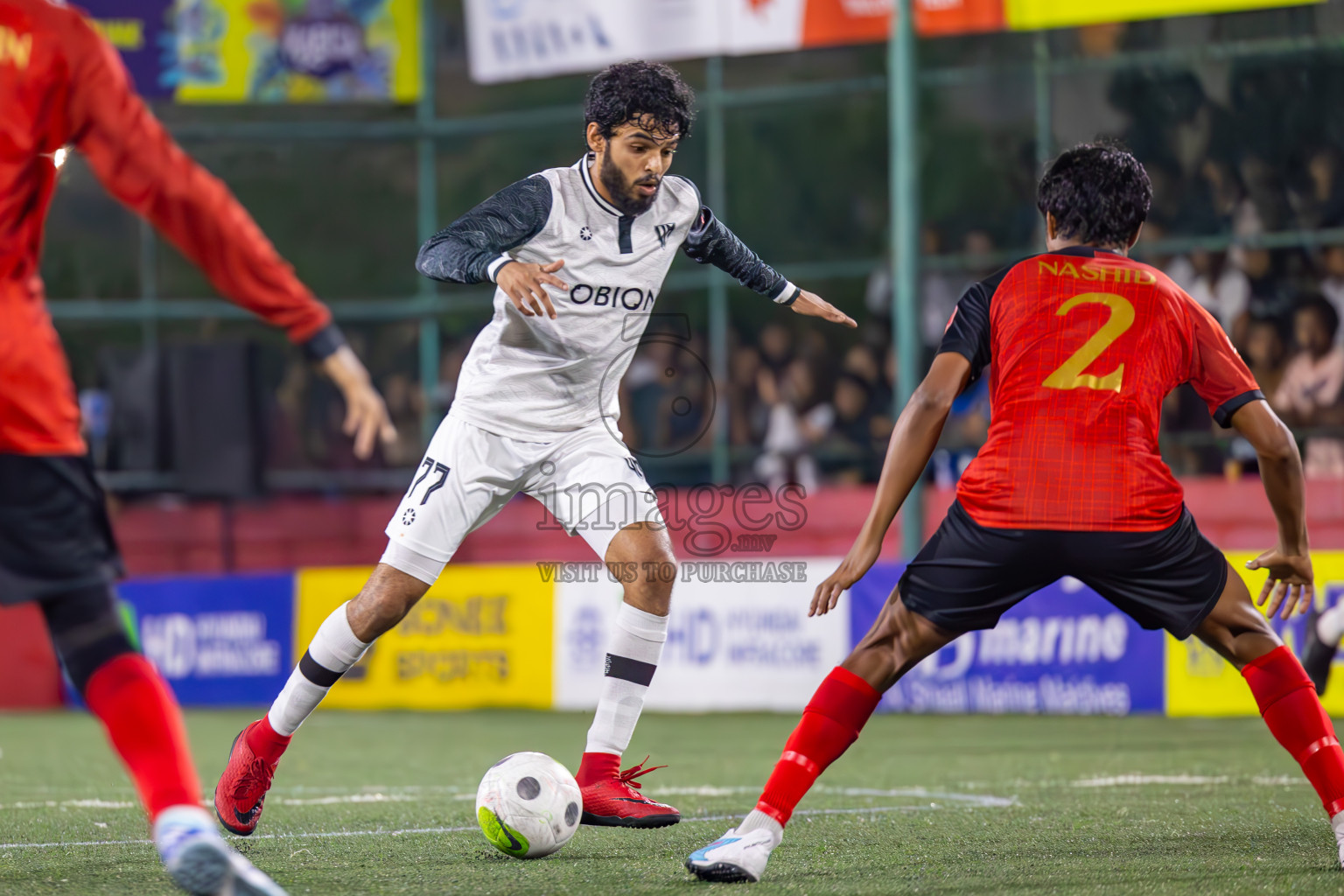 Vilimale vs L Gan in Semi Finals of Golden Futsal Challenge 2024 which was held on Friday, 1st March 2024, in Hulhumale', Maldives.
Photos: Ismail Thoriq / images.mv