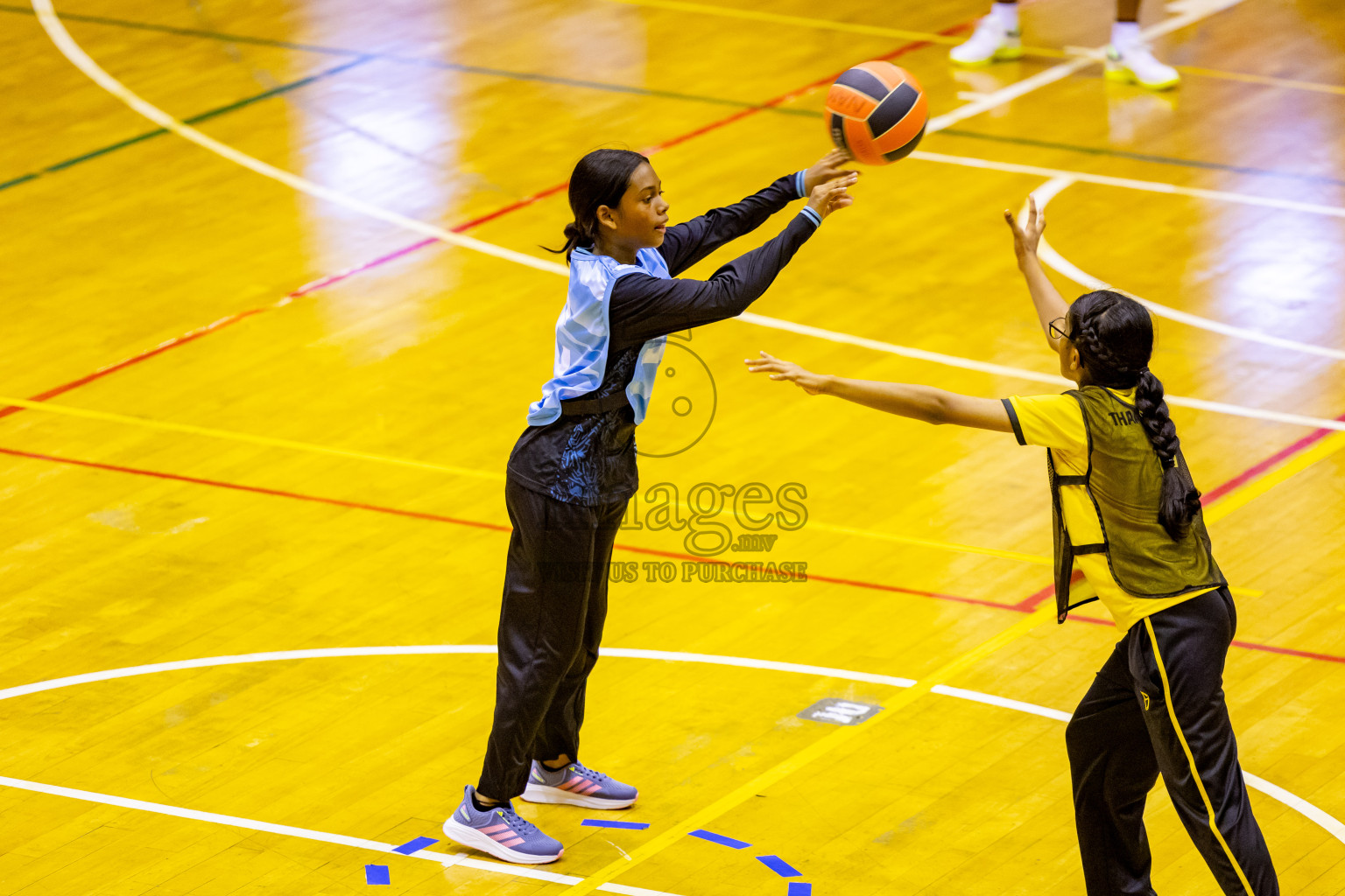 Day 8 of 25th Inter-School Netball Tournament was held in Social Center at Male', Maldives on Sunday, 18th August 2024. Photos: Nausham Waheed / images.mv