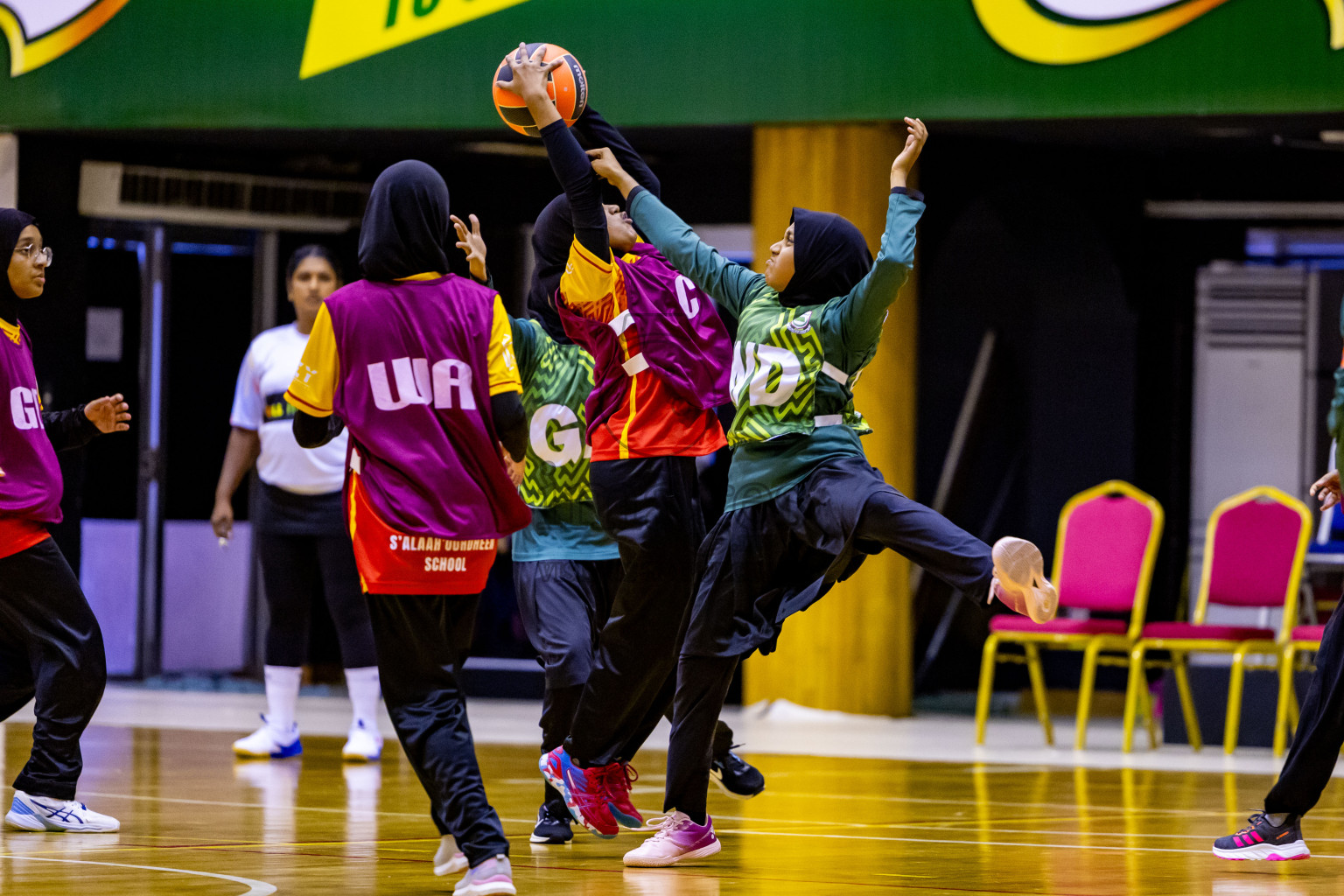 Day 7 of 25th Inter-School Netball Tournament was held in Social Center at Male', Maldives on Saturday, 17th August 2024. Photos: Nausham Waheed / images.mv