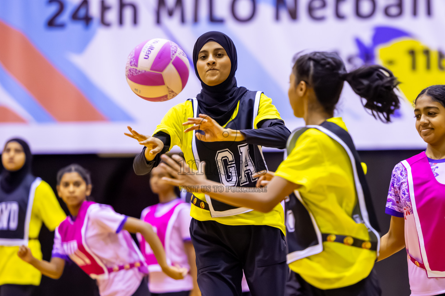KYRC vs N Sports A in Day 5 of 24th Milo Netball Association Championship held in Social Center at Male', Maldives on Friday, 5th September 2025. Photos: Nausham Waheed / images.mv