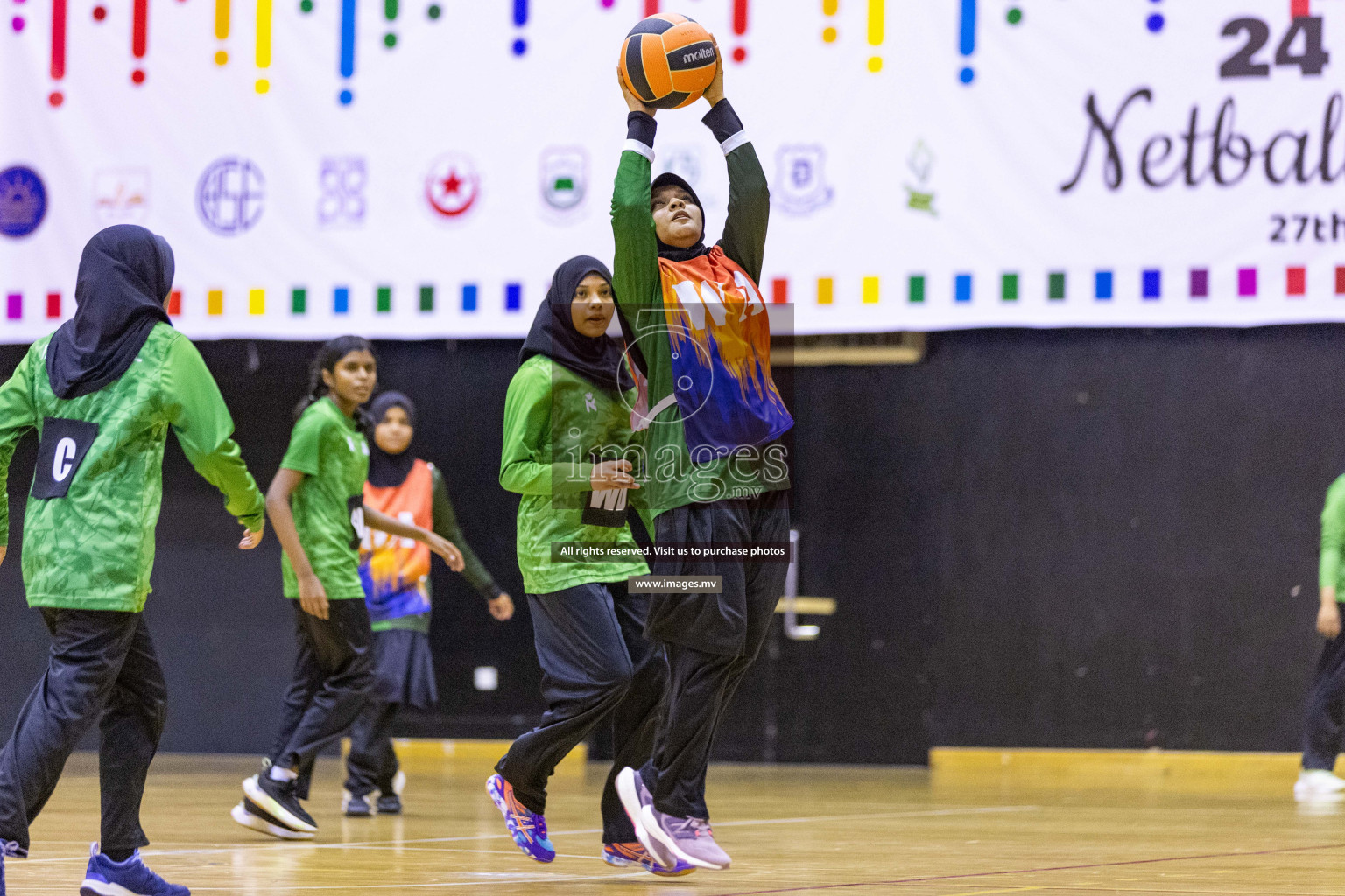 Day7 of 24th Interschool Netball Tournament 2023 was held in Social Center, Male', Maldives on 2nd November 2023. Photos: Nausham Waheed / images.mv