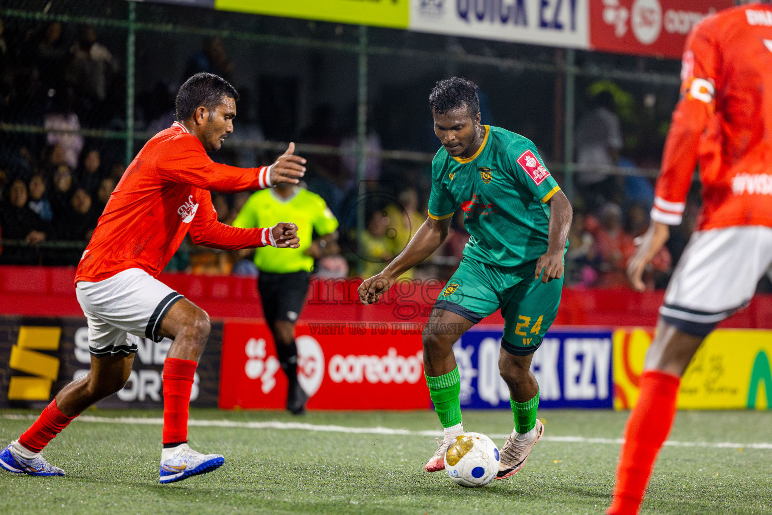 ADh Dhangethi vs ADh Mandhoo on Day 20 of Golden Futsal Challenge 2025 was held on Thursday, 23rd January 2025, in Hulhumale', Maldives. Photos: Nausham Waheed / images.mv