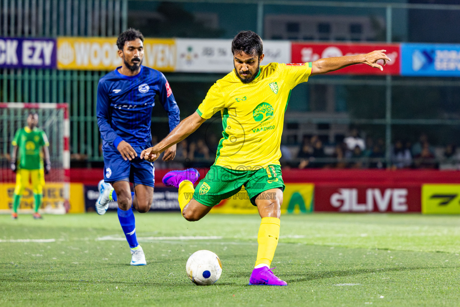 Gdh Vaadhoo vs GA Villingili in zone round Day 30 of Golden Futsal Challenge 2025 was held on Monday , 3rd February 2025, in Hulhumale', Maldives. Photos: Nausham Waheed / images.mv