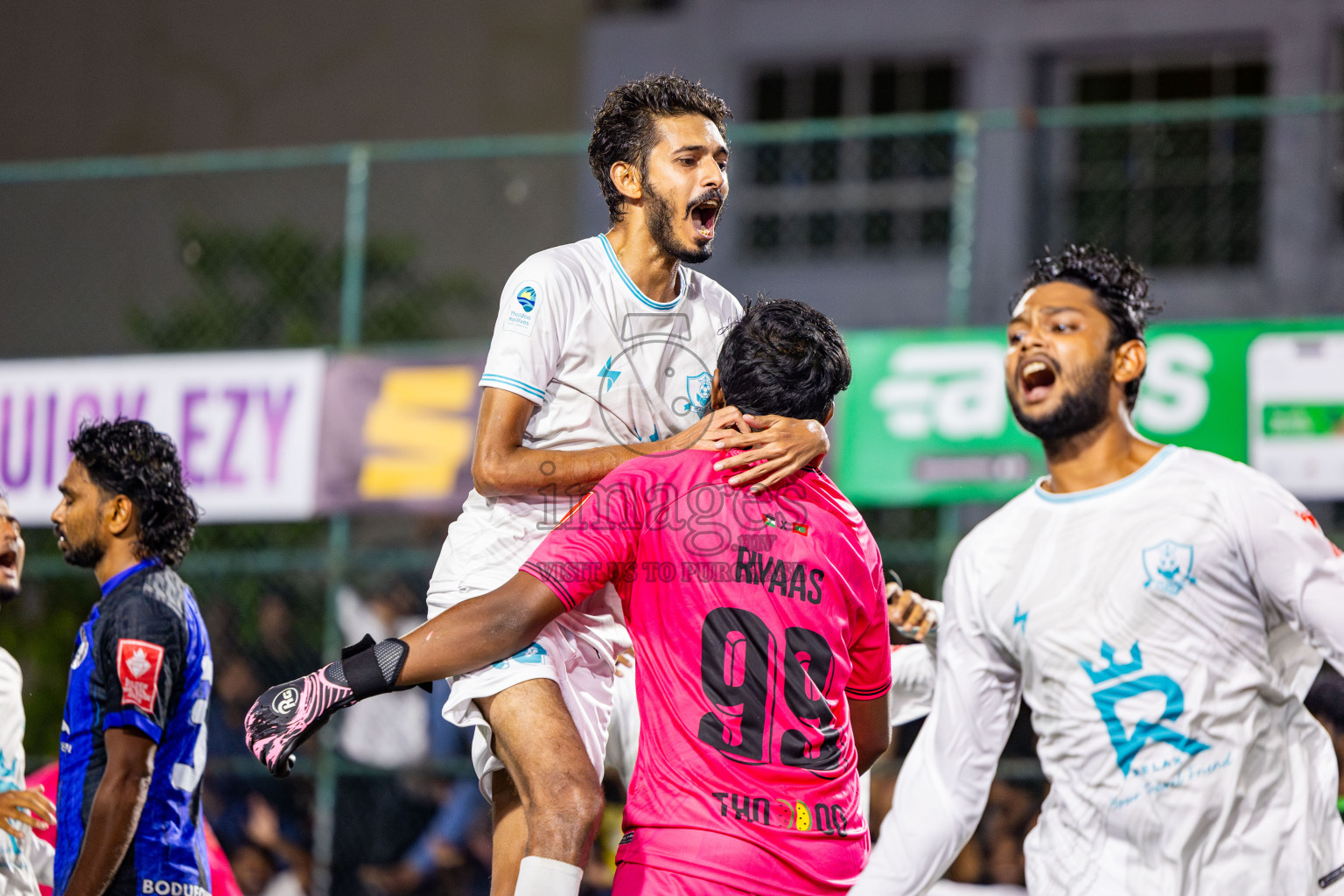 AA Bodufolhudhoo vs AA Thoddoo in Day 15 of Golden Futsal Challenge 2025 was held on Sunday, 19th January 2025, in Hulhumale', Maldives. Photos: Nausham Waheed / images.mv