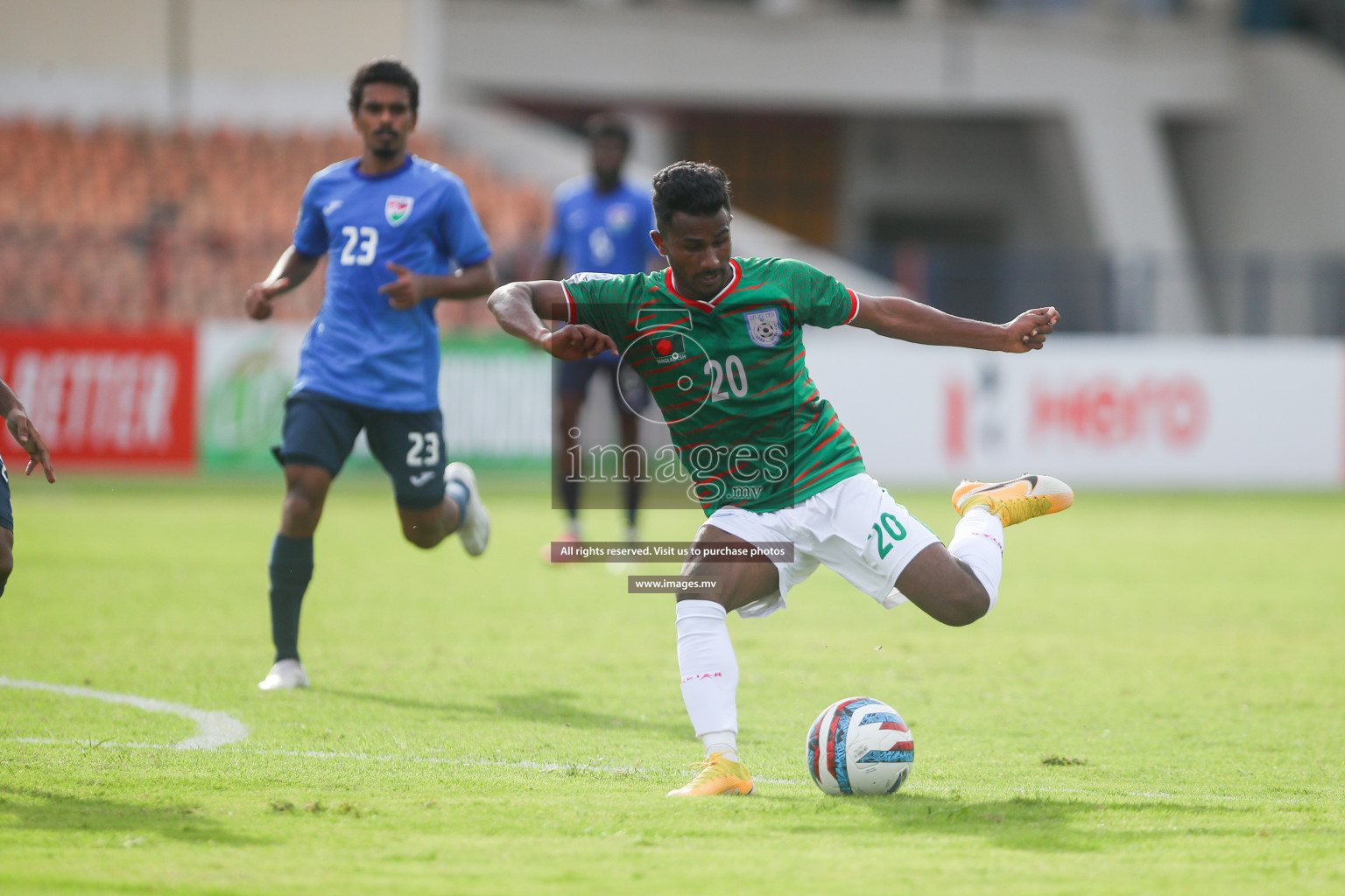 Bangladesh vs Maldives in SAFF Championship 2023 held in Sree Kanteerava Stadium, Bengaluru, India, on Saturday, 25th June 2023. Photos: Nausham Waheed, Hassan Simah / images.mv