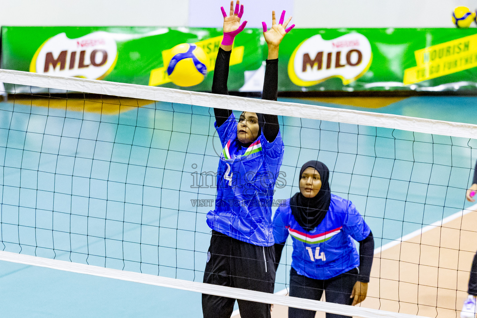 Day 3 of Women's Division of Milo VAM Cup 2024 held in Male', Maldives on Wednesday, 10th July 2024 at Social Center Indoor Hall Photos By: Nausham Waheed / images.mv