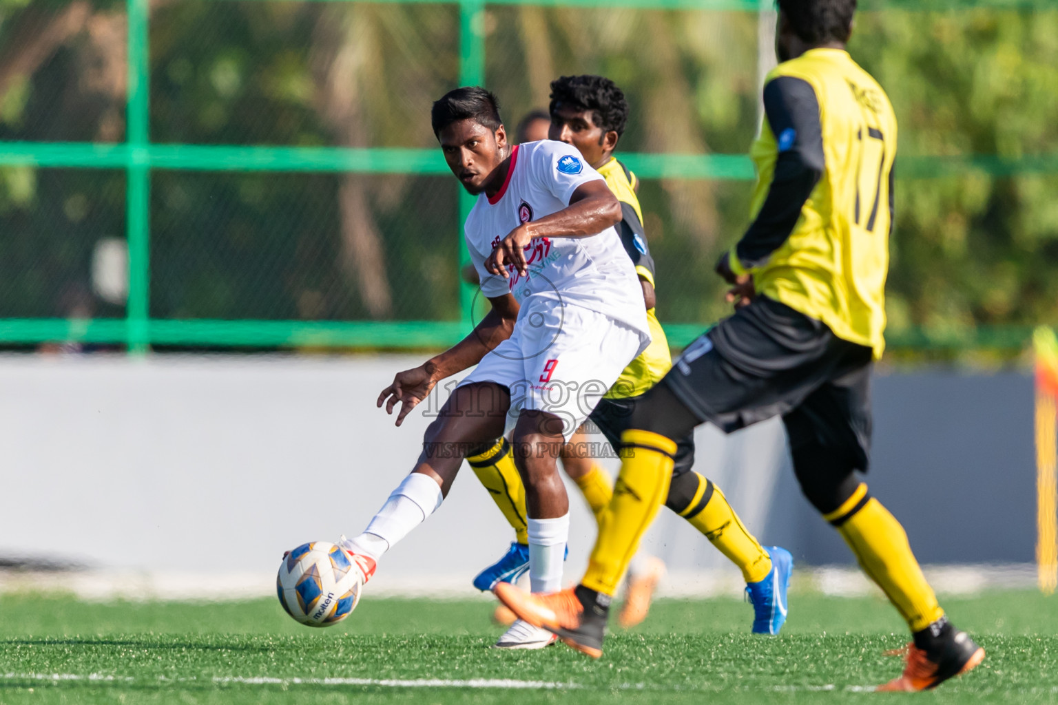 Kanmathi Juniors vs Furious SC from Manadhoo Council Cup 2024 in N Manadhoo Maldives on Monday, 19th February 2023. Photos: Nausham Waheed / images.mv