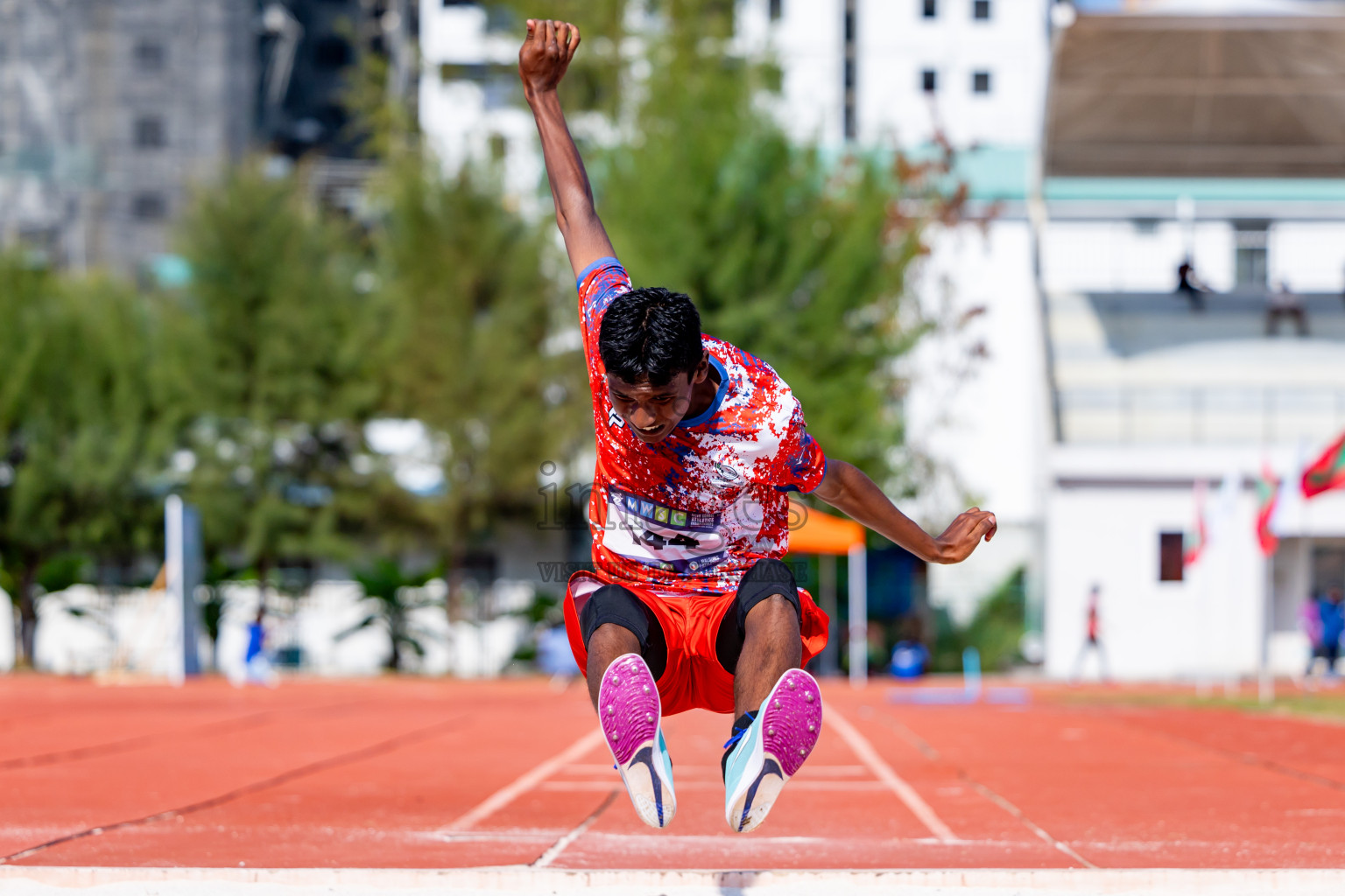 Day 4 of MWSC Interschool Athletics Championships 2024 held in Hulhumale Running Track, Hulhumale, Maldives on Tuesday, 12th November 2024. Photos by: Nausham Waheed / Images.mv