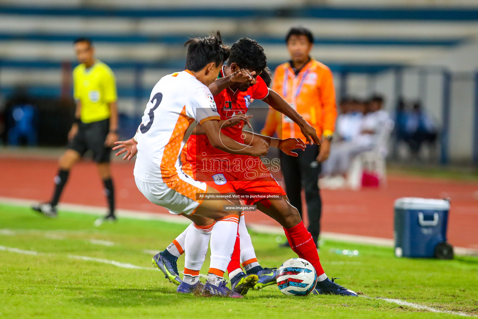 Bhutan vs Bangladesh in SAFF Championship 2023 held in Sree Kanteerava Stadium, Bengaluru, India, on Wednesday, 28th June 2023. Photos: Nausham Waheed, Hassan Simah / images.mv