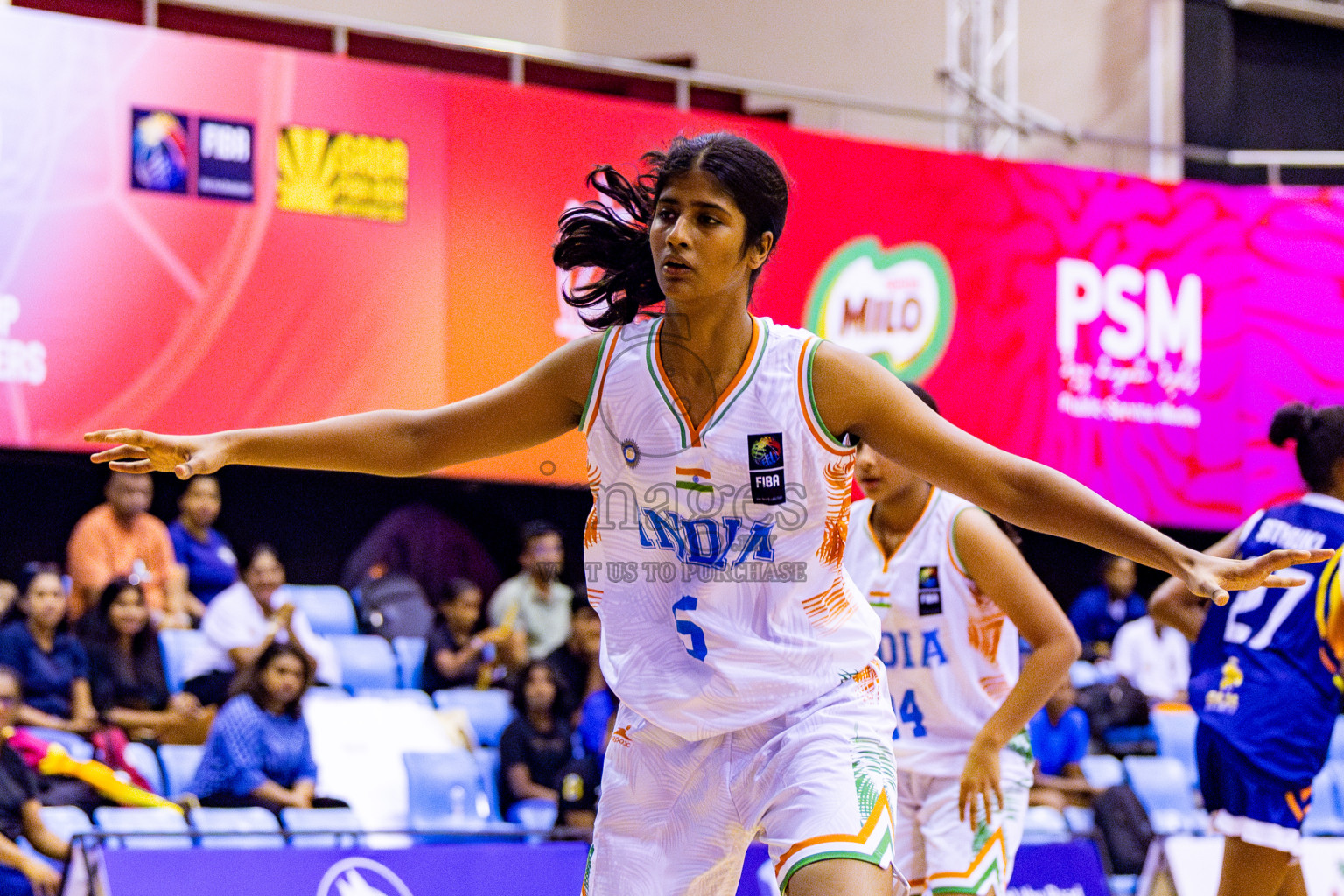 India vs SriLanka in Day 1 of Under 16 Woman's Asian Cup SABA Qualifiers 2025 was held in Social Center, Male', Maldives on 12th June 2025. Photos: Nausham Waheed / images.mv