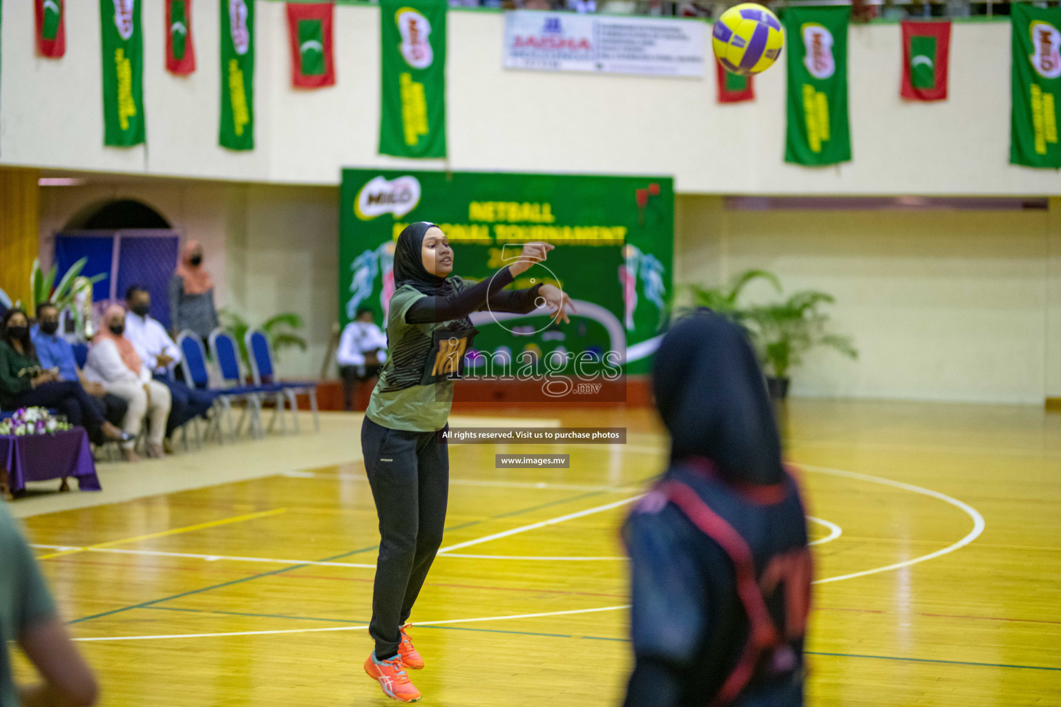 Kulhudhuffushi Youth & R.C vs Club Green Streets in the Finals of Milo National Netball Tournament 2021 (Women's) held on 5th December 2021 in Male', Maldives Photos: Ismail Thoriq / images.mv