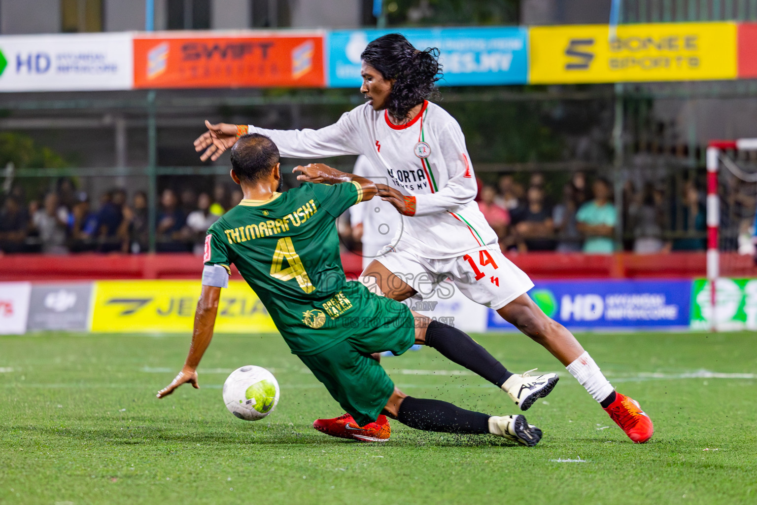 Th Thimarafushi vs L Isdhoo on Day 35 of Golden Futsal Challenge 2024 was held on Tuesday, 20th February 2024, in Hulhumale', Maldives
Photos: Mohamed Mahfooz Moosa, / images.mv