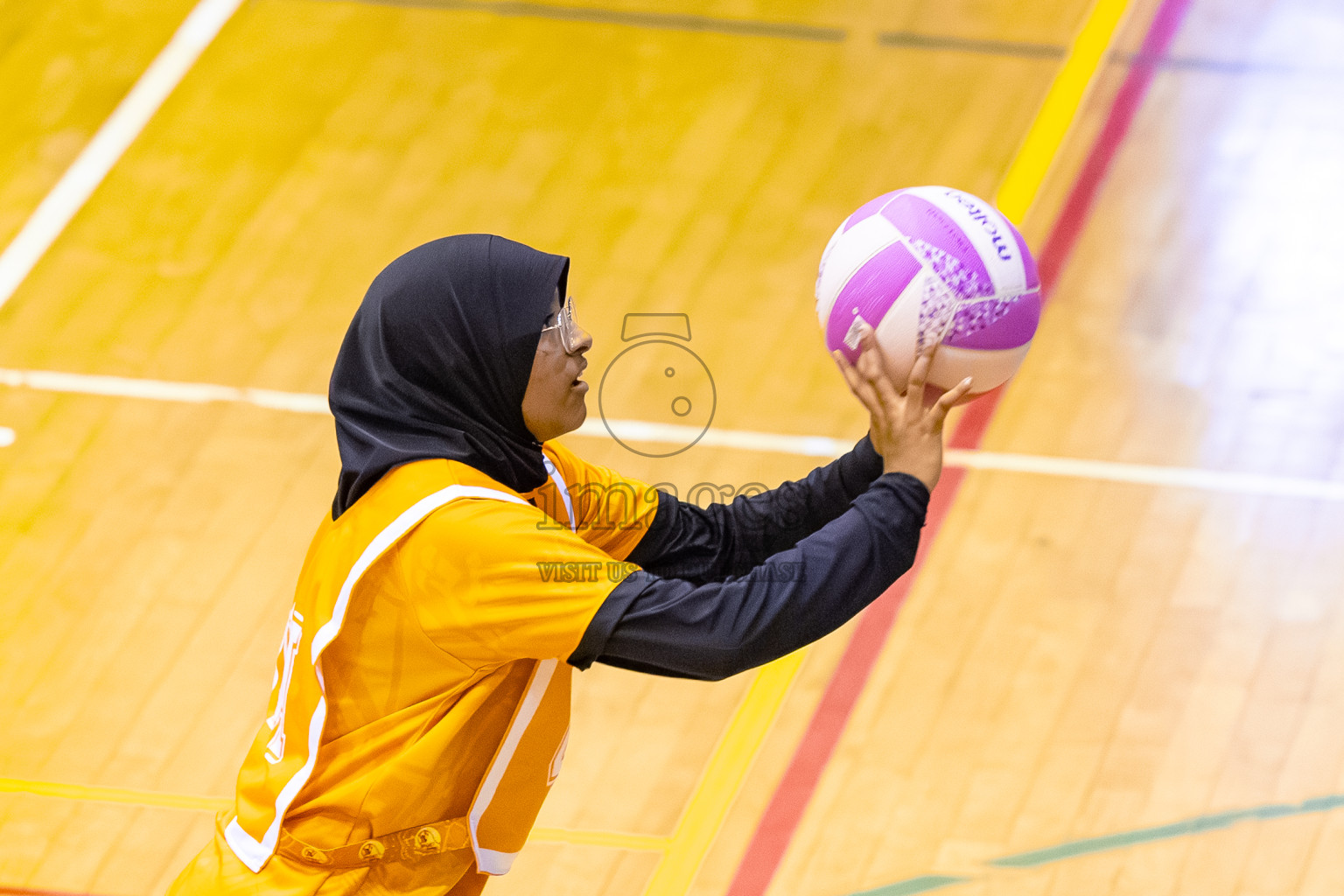 Day 8 of 24th Milo Netball Association Championship was held in Social Center at Male', Maldives on Monday, 8th September 2025. Photos: Mohamed Mahfooz Moosa / images.mv