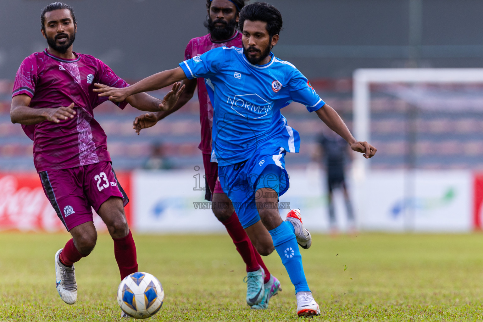 Man Ode SC vs B G Sports Club in the Quarter Final of Second Division 2023 in Male' Maldives on Monday, 5th February 2023. Photos: Nausham Waheed / images.mv