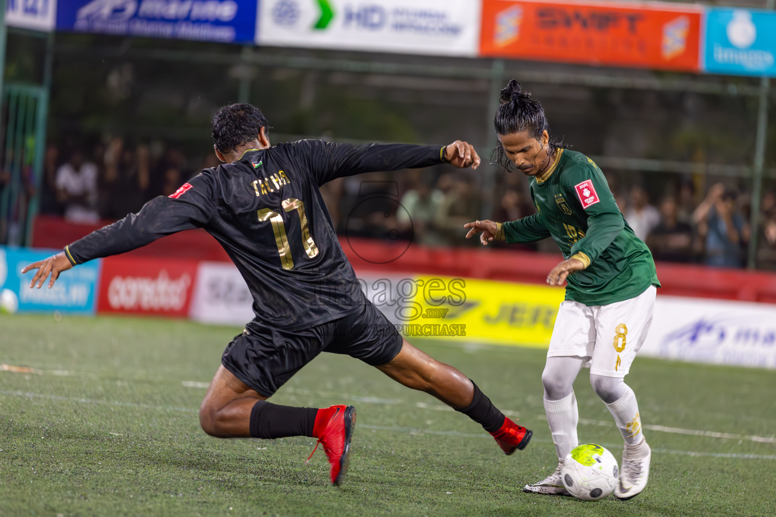 Th Thimarafushi vs HA Utheemu in Round of 16 on Day 40 of Golden Futsal Challenge 2024 which was held on Tuesday, 27th February 2024, in Hulhumale', Maldives Photos: Ismail Thoriq / images.mv