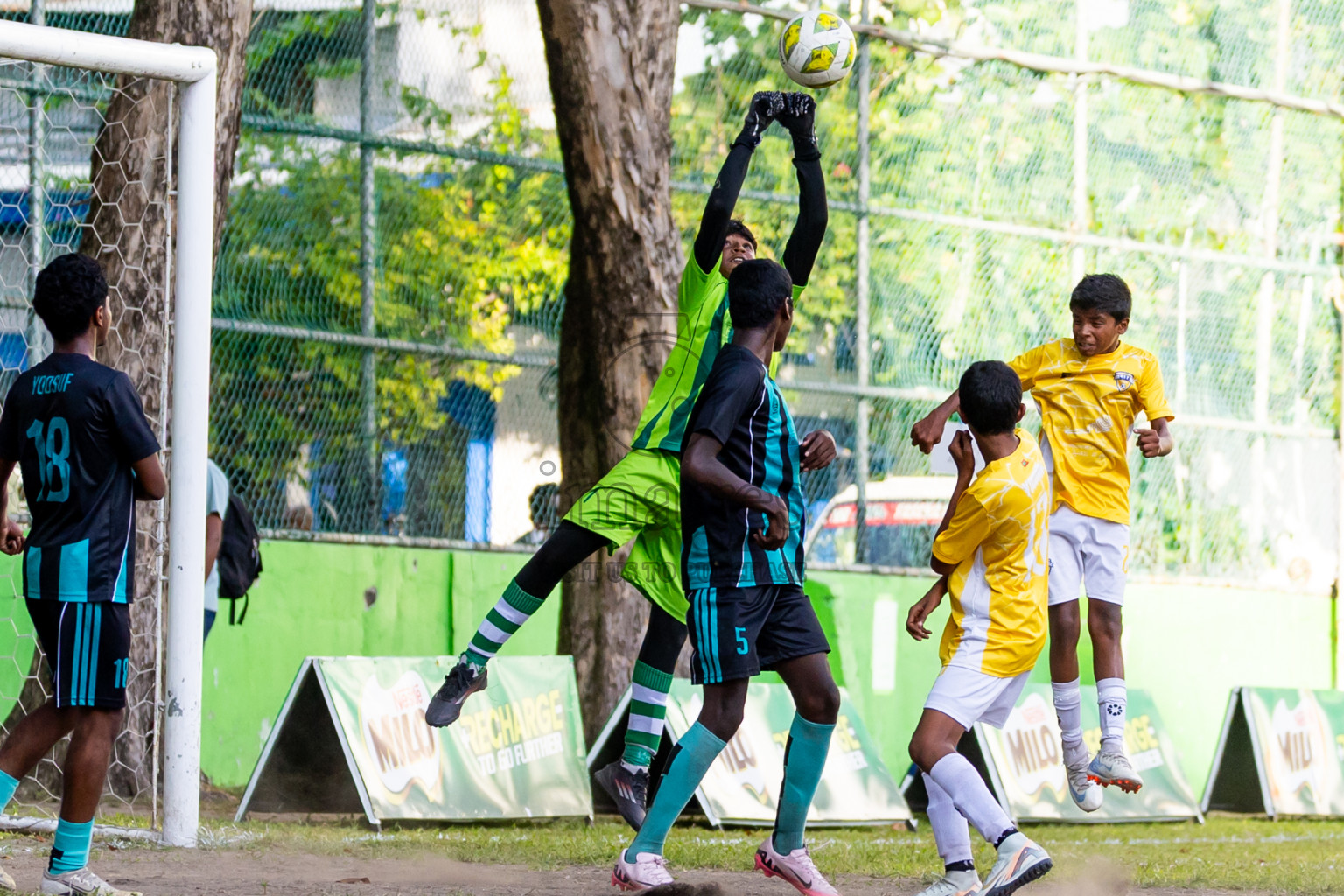 Day 5 of MILO Academy Championship 2025 (U14) was held on Monday, 3rd November 2025 at Henveiru Football Grounds, Male', Maldives . Photos: Nausham Waheed / images.mv