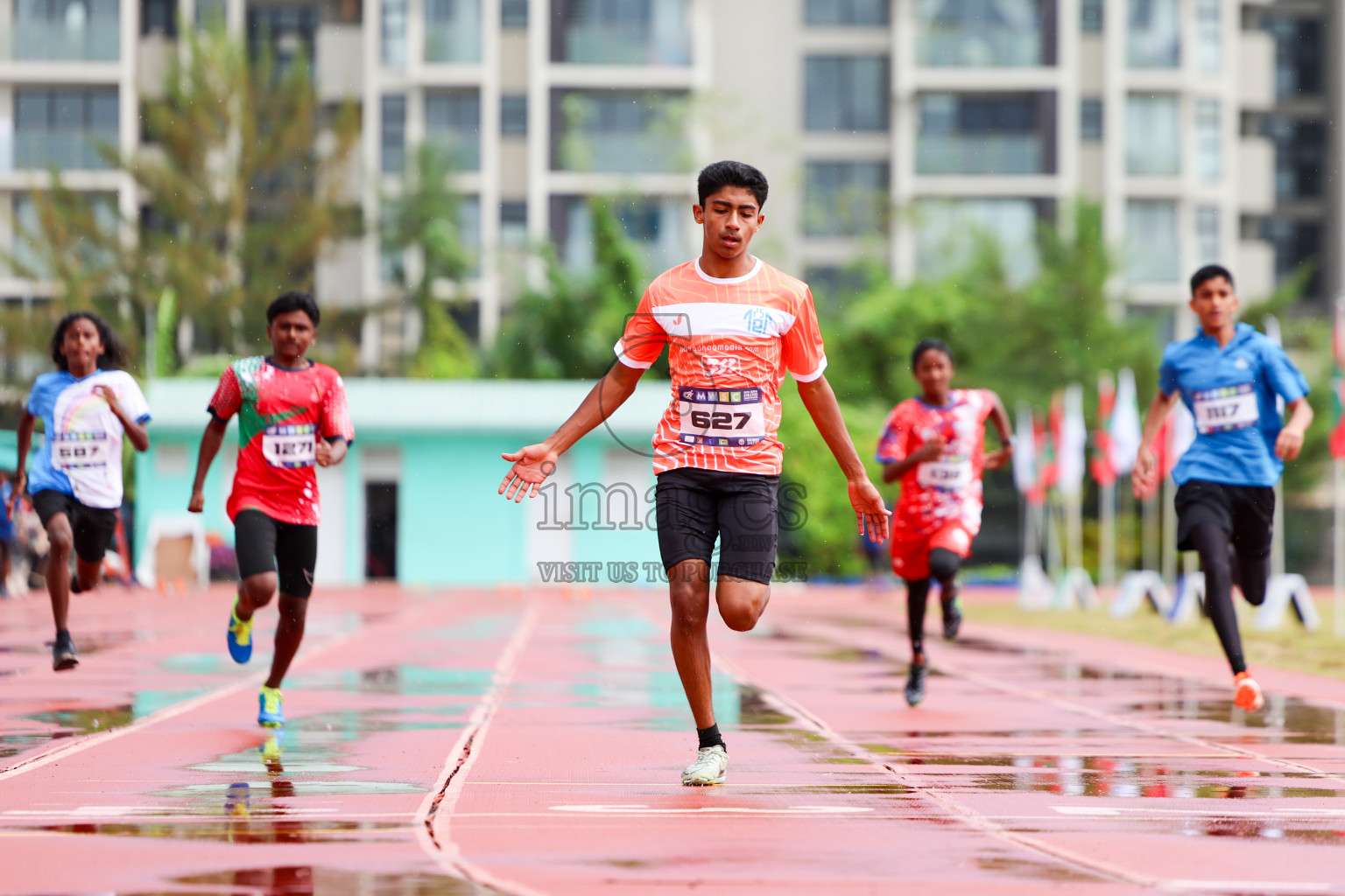 Day 1 of MWSC Interschool Athletics Championships 2024 held in Hulhumale Running Track, Hulhumale, Maldives on Saturday, 9th November 2024. 
Photos by: Ismail Thoriq, Hassan Simah / Images.mv