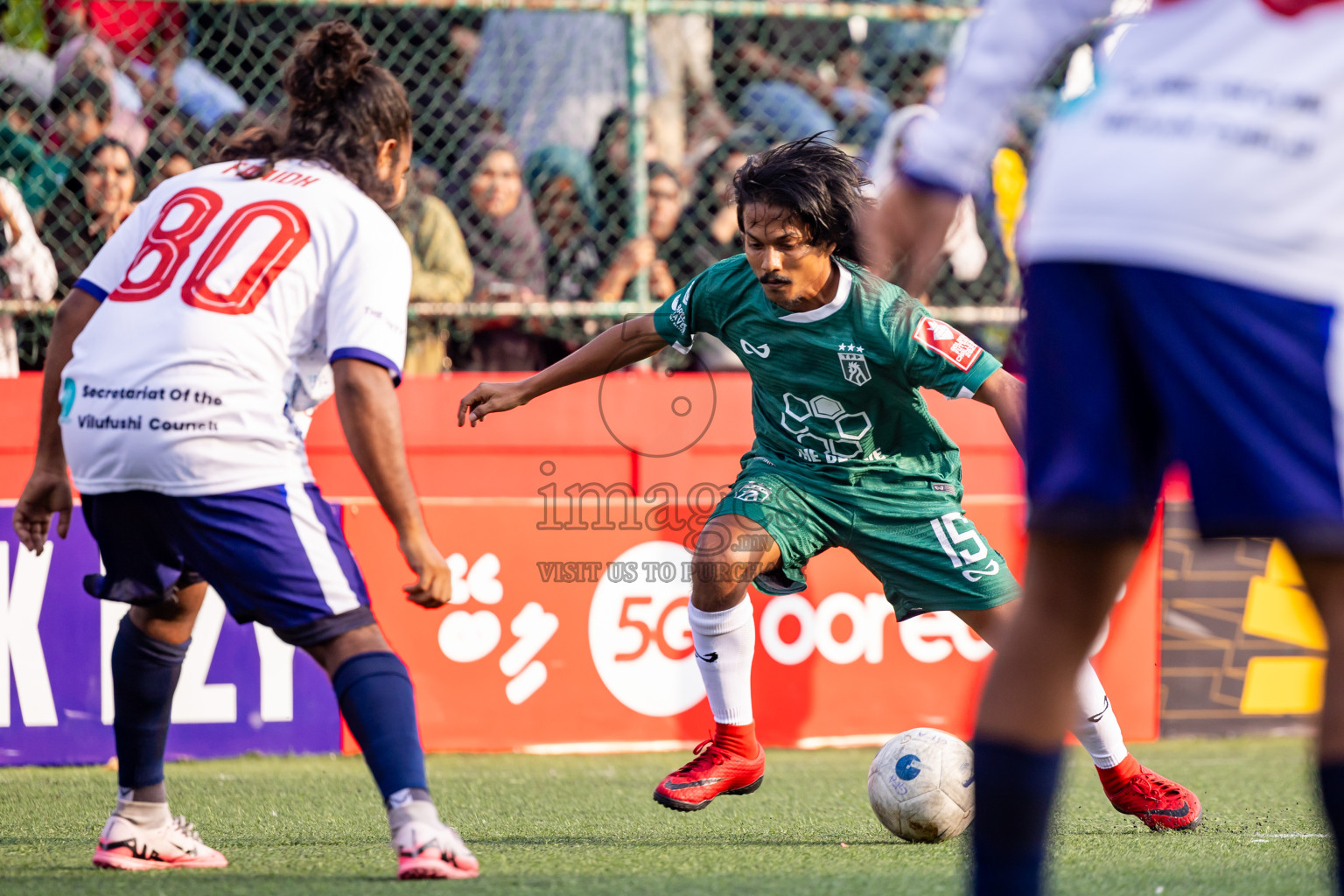 Th Thimarafushi vs Th Vilufushi in Day 14 of Golden Futsal Challenge 2025 was held on Saturday, 18th January 2025, in Hulhumale', Maldives. Photos: Nausham Waheed / images.mv