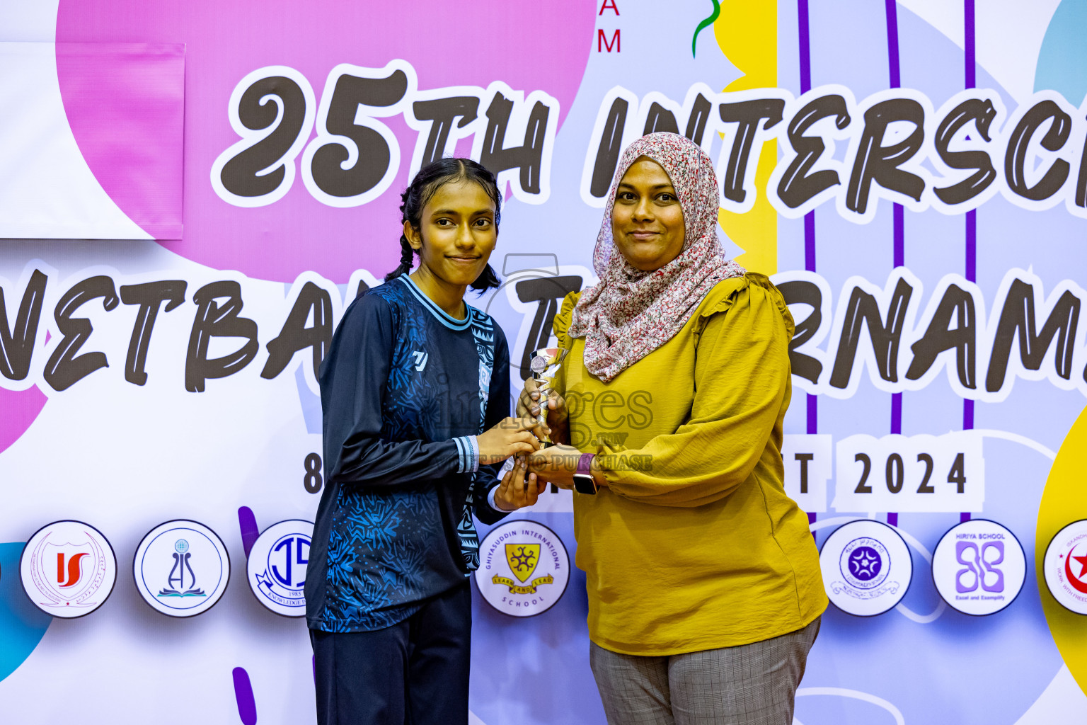 Day 3 of 25th Inter-School Netball Tournament was held in Social Center at Male', Maldives on Sunday, 11th August 2024. Photos: Nausham Waheed / images.mv