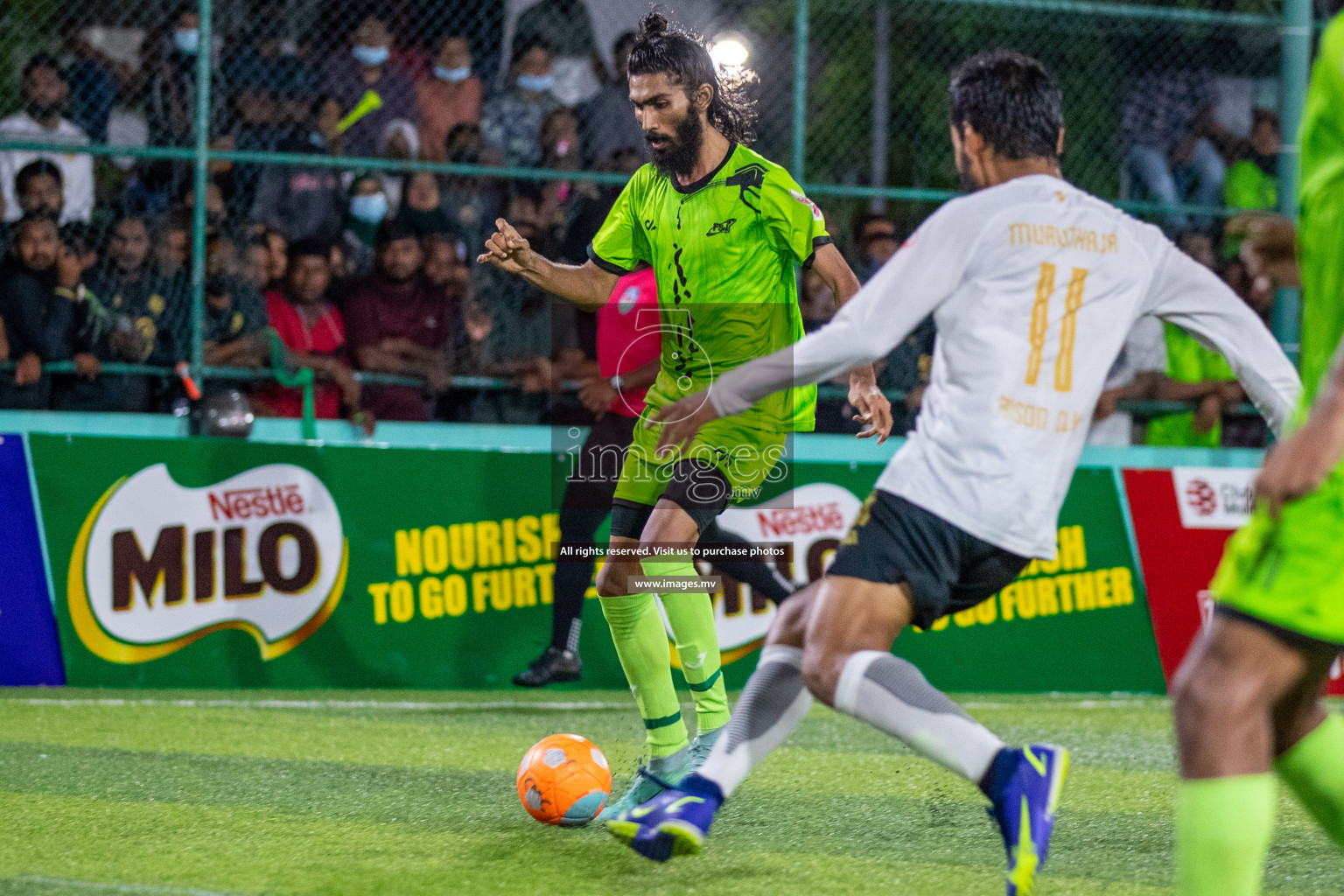 Team FSM Vs Prisons Club in the Semi Finals of Club Maldives 2021 held in Hulhumale, Maldives on 15 December 2021. Photos: Ismail Thoriq / images.mv