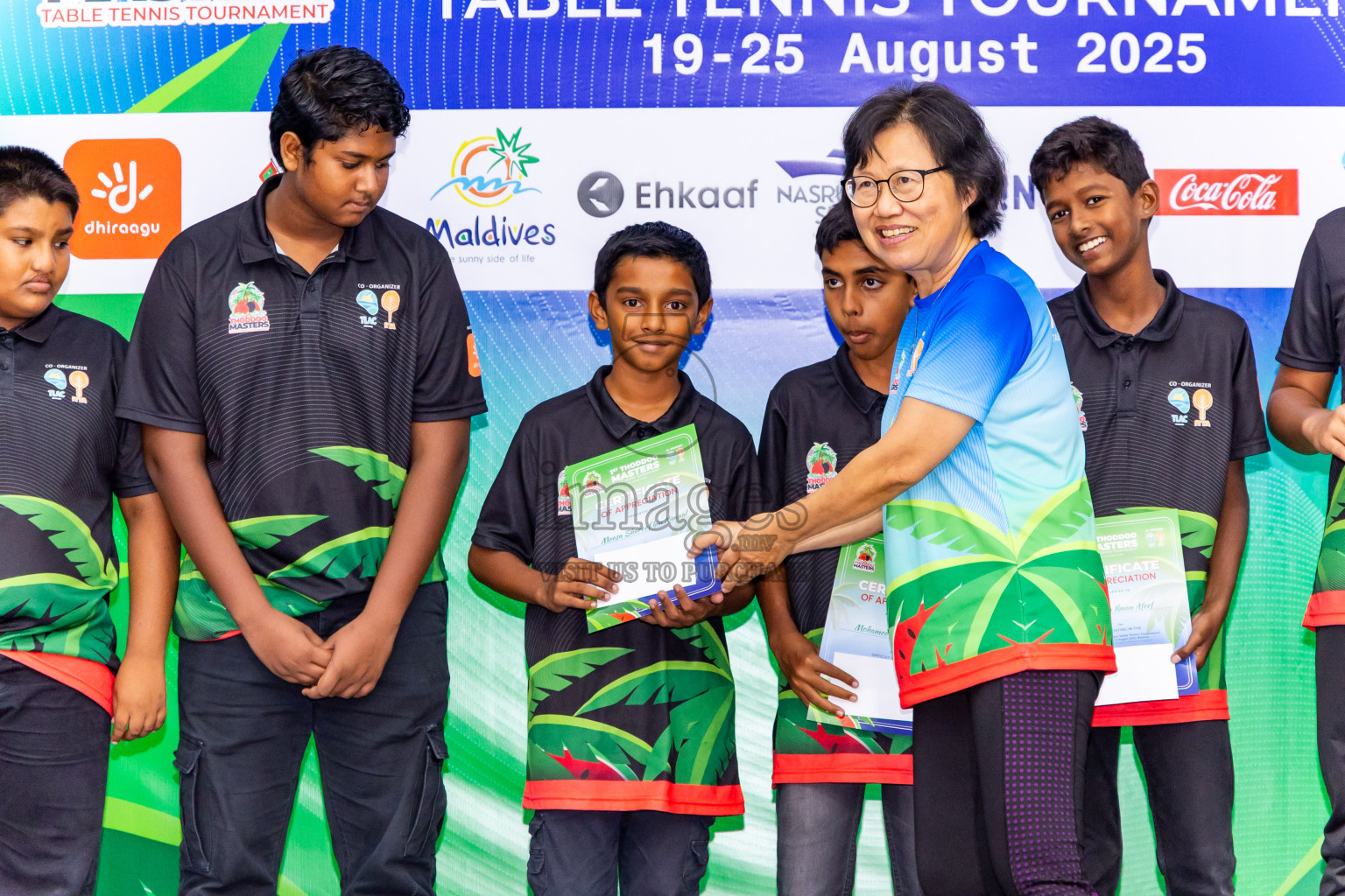 Day 4 of 1st Thoddoo Masters Table Tennis Tournament was held on Sunday, 24th August 2025 in AA Thoddoo, Maldives. Photos: Nausham Waheed / images.mv