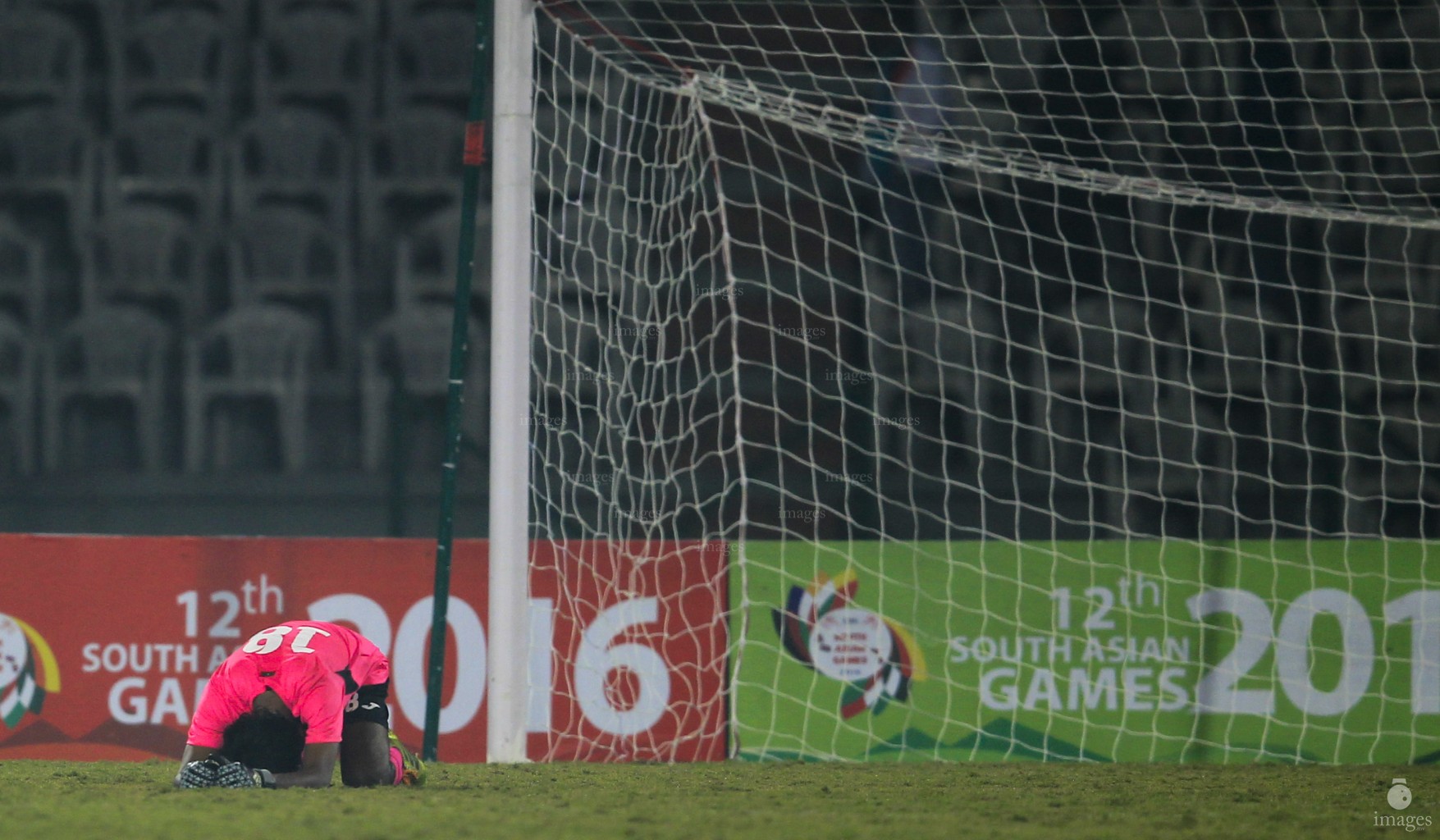 Maldives U23 national football team played against Nepal U23 team in the South Asian Games Football event in Guwahati, India, Friday, February 13, 2016. (Images.mv Photo: Mohamed Ahsan)