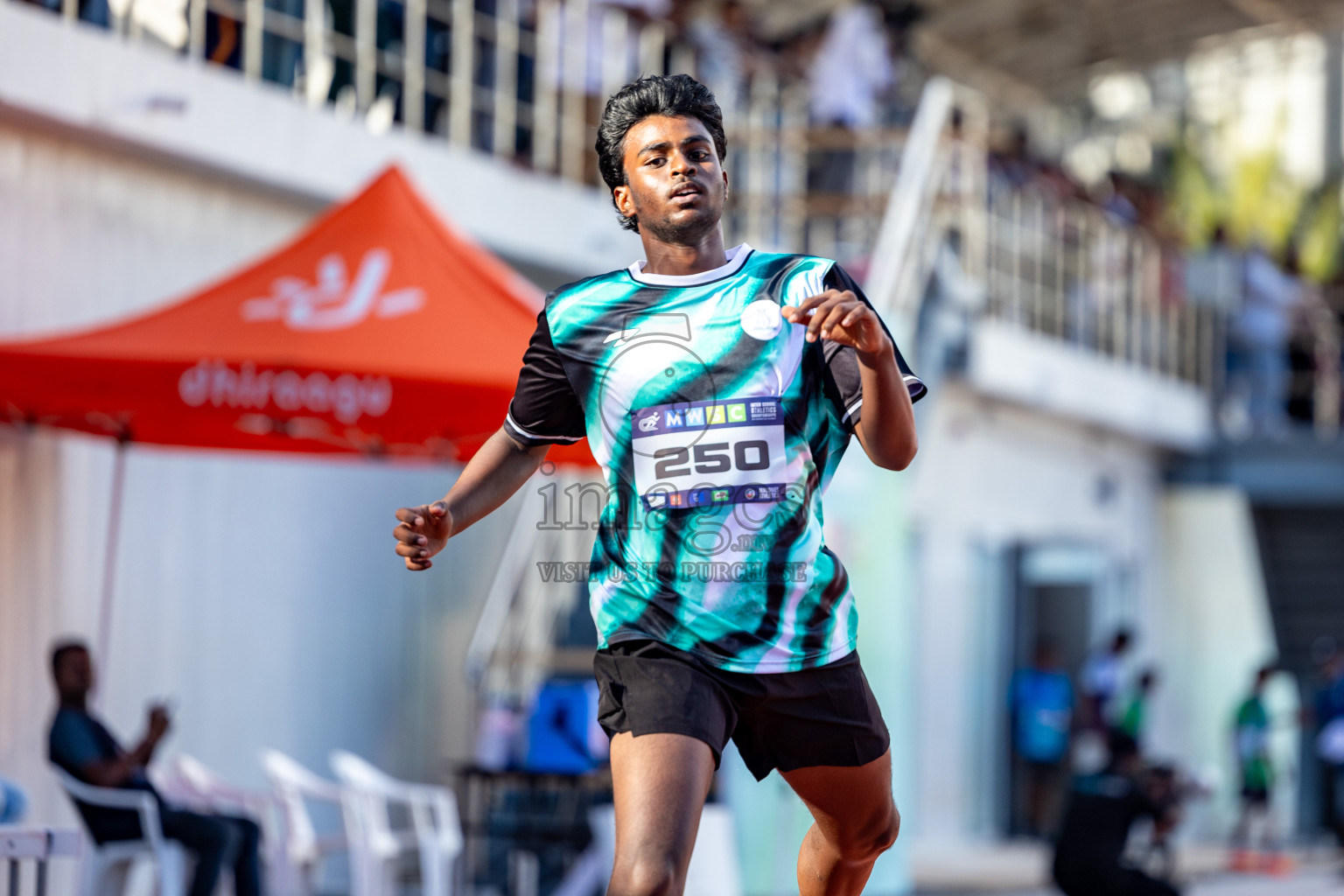 Day 1 of MWSC Interschool Athletics Championships 2024 held in Hulhumale Running Track, Hulhumale, Maldives on Saturday, 9th November 2024. 
Photos by: Hassan Simah / Images.mv