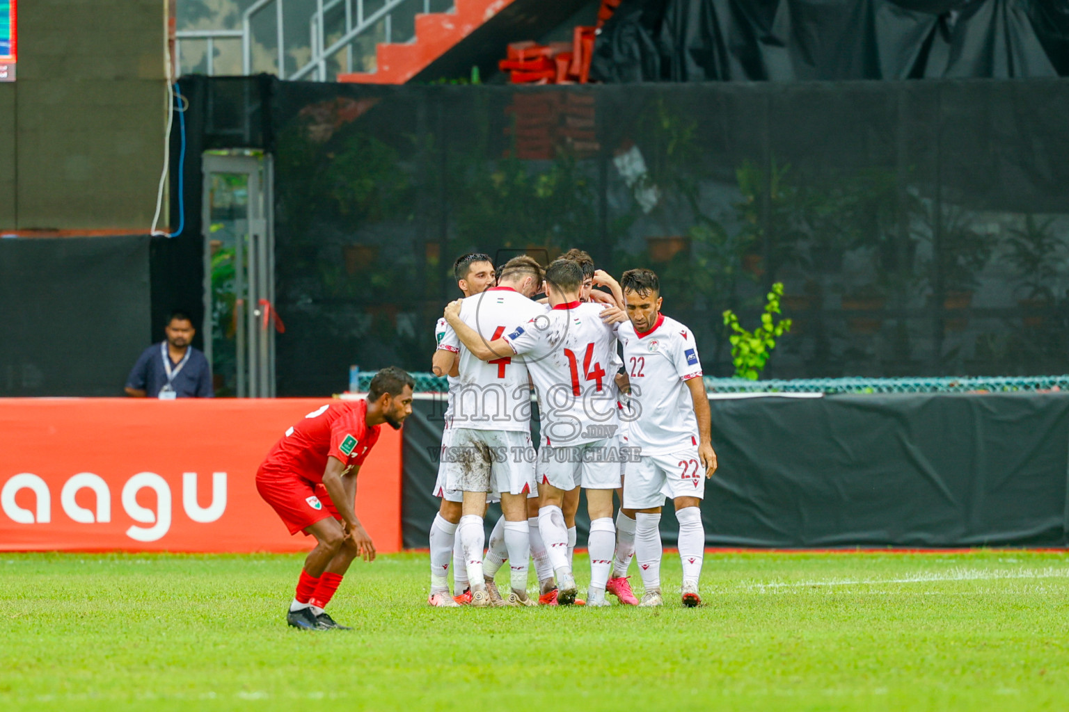 Maldives vs Tajikistan in the AFC Asian Cup Saudi Arabia 2027 Qualifier was played in Male' Maldives on Tuesday, 14th October 2025. 
Photos: Raaif Yoosuf / images.mv