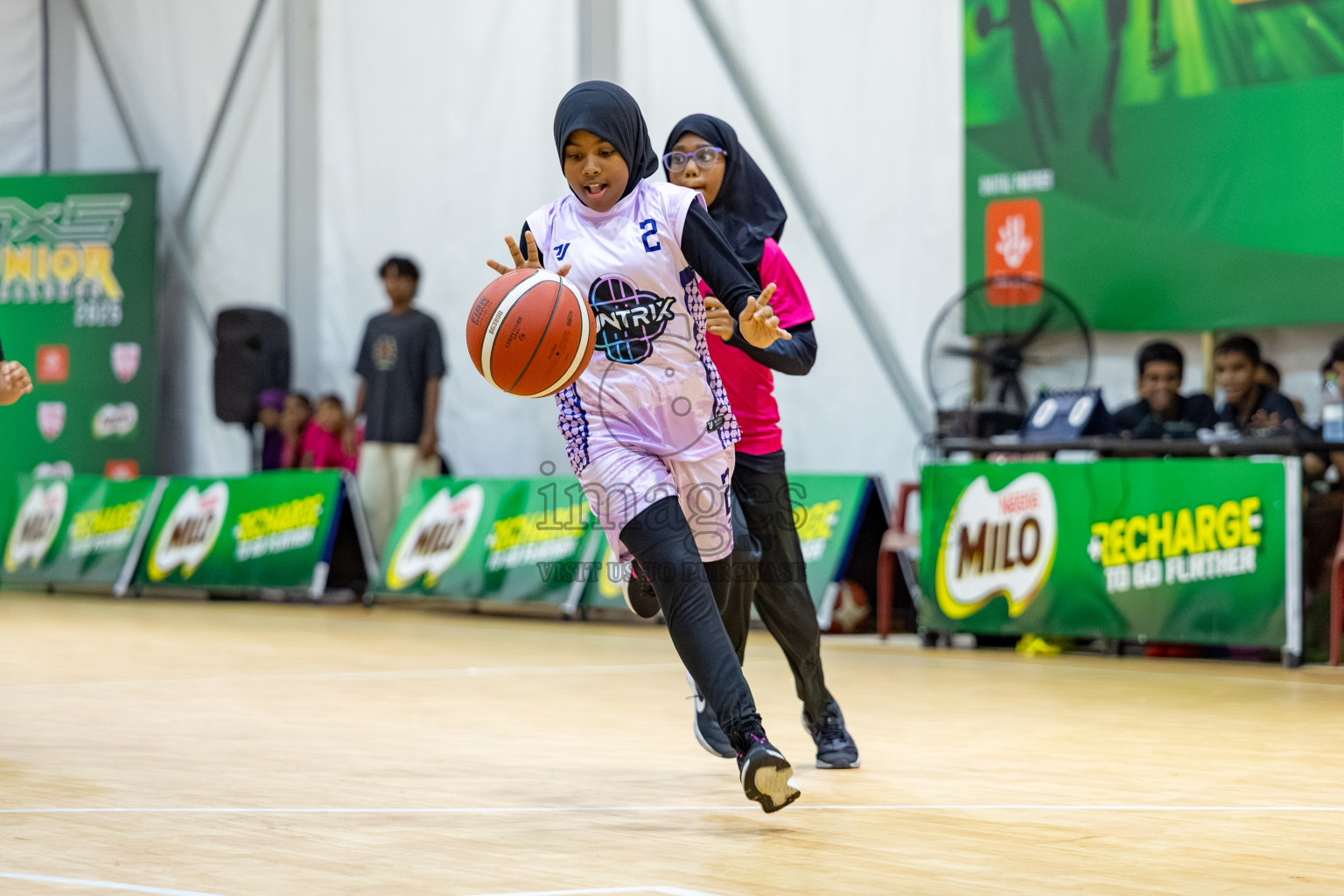 Milo 5 x 5 Junior Challenge 2025 - Basketball tournament held in Basketball Training Center, Male', Maldives on Thursday, 09th October 2025. 
Photo by: Hassan Simah / Images.mv