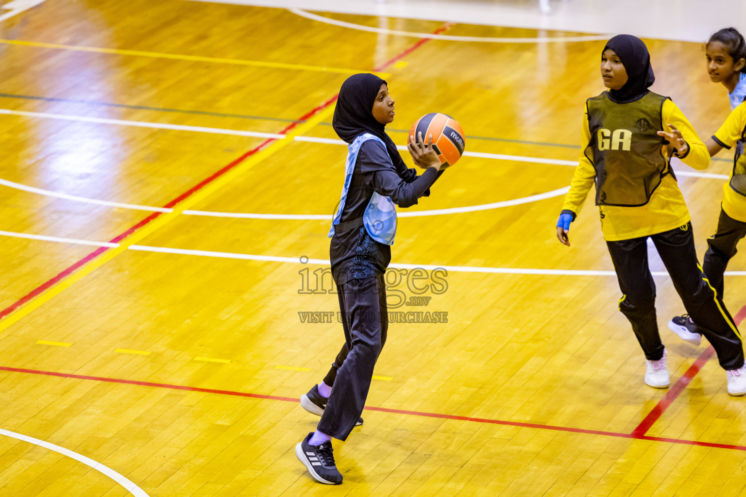 Day 8 of 25th Inter-School Netball Tournament was held in Social Center at Male', Maldives on Sunday, 18th August 2024. Photos: Nausham Waheed / images.mv