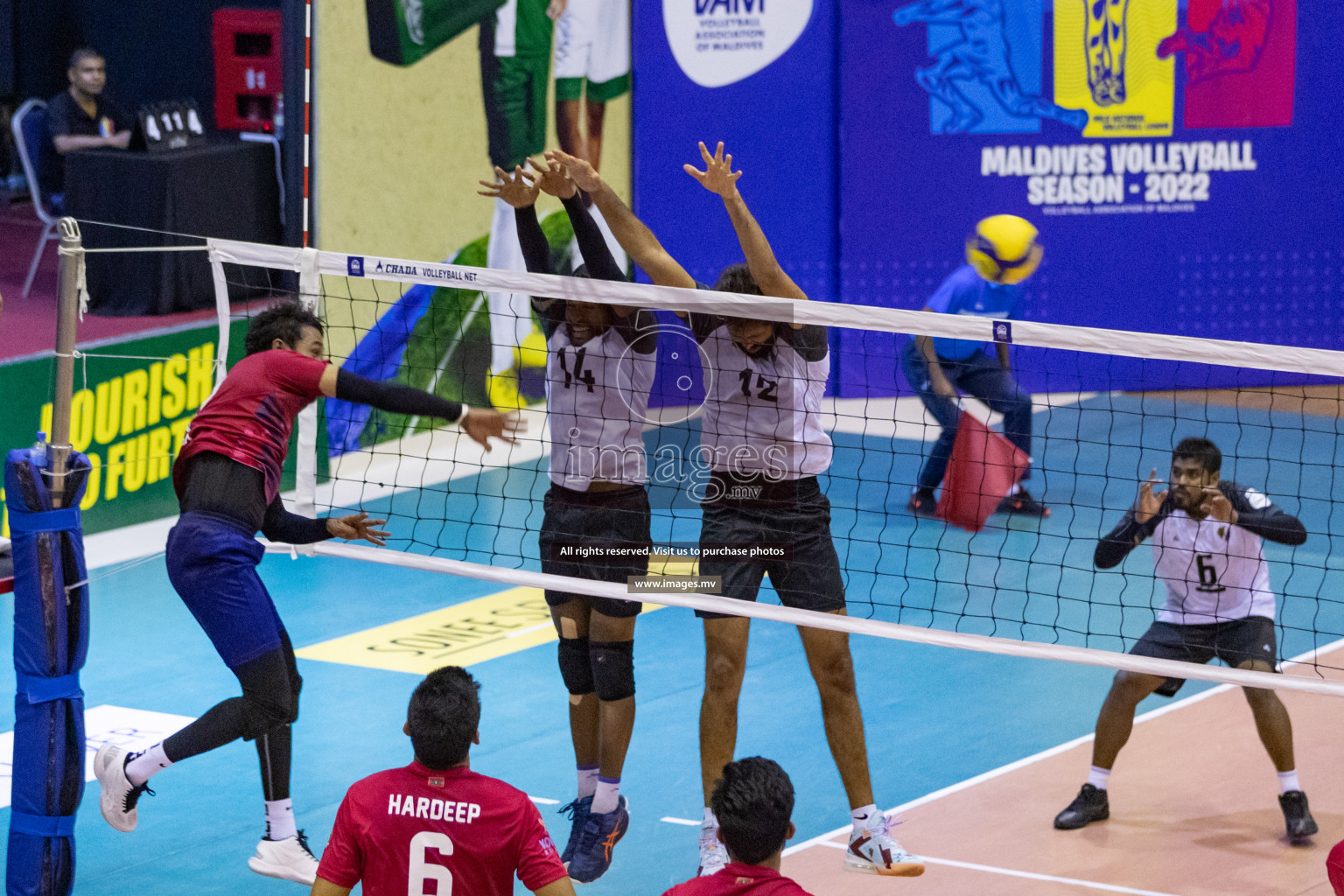 Sports Club City vs Dhivehi Sifainge Club in the Finals of National Volleyball Tournament 2022 on Thursday, 07th July 2022, held in Social Center, Male', Maldives