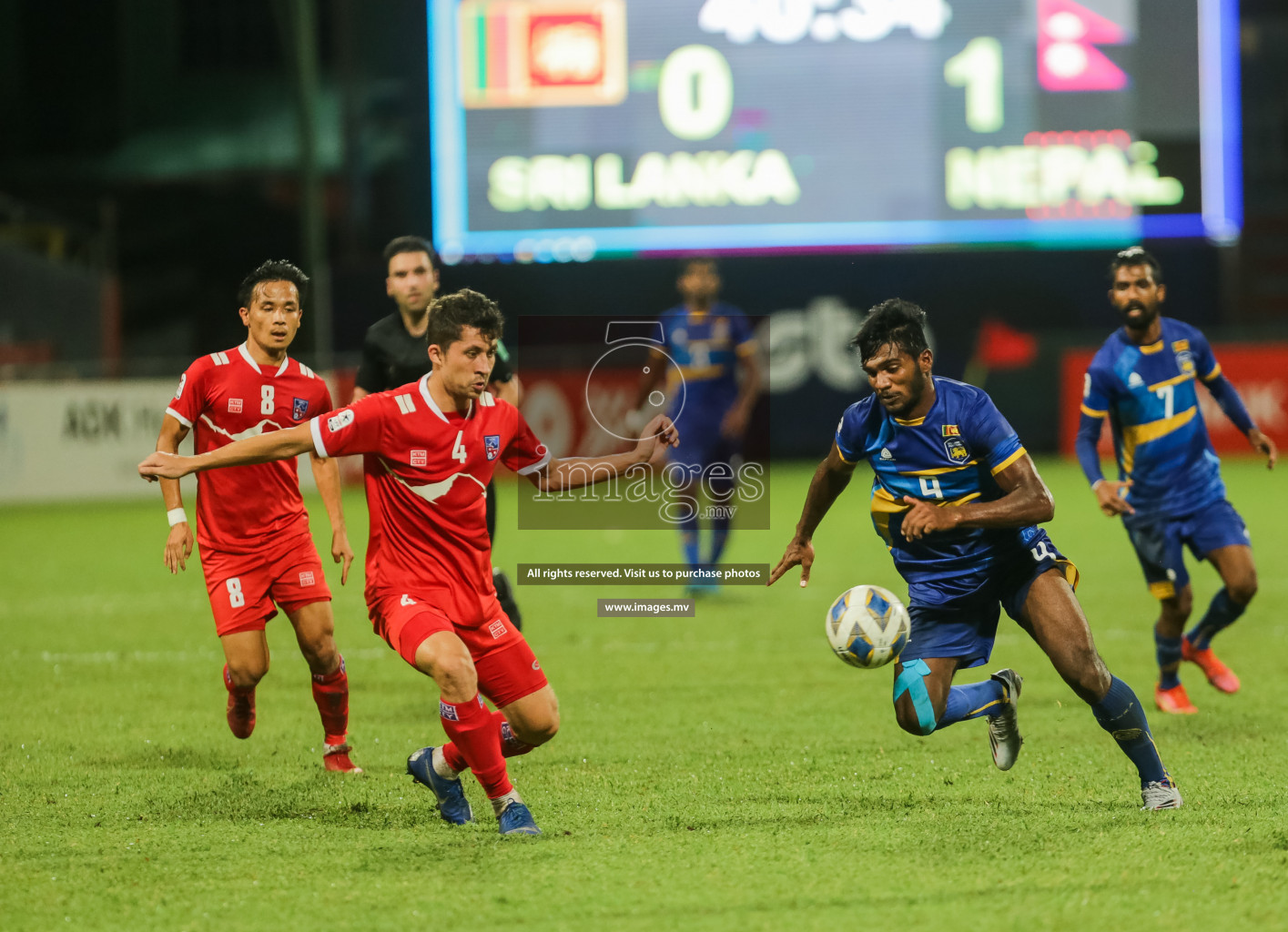 Nepal vs Sri Lanka in SAFF Championship 2021 held on 4th October 2021 in Galolhu National Stadium, Male', Maldives