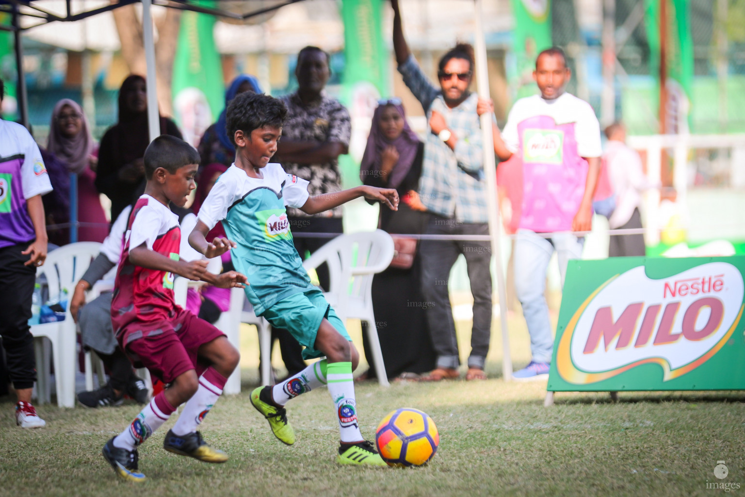 Day 1 of Milo Kids Football Fiesta in Henveiru Grounds in Male', Maldives, Thursday, February 20th 2019 (Images.mv Photo/Ismail Thoriq)
