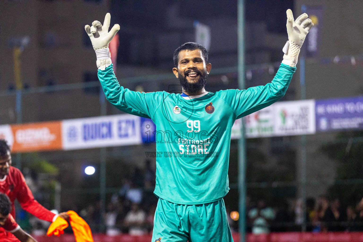 F Dharanboodhoo vs F Nilandhoo in Day 17 of Golden Futsal Challenge 2024 was held on Wednesday, 31st January 2024, in Hulhumale', Maldives Photos: Nausham Waheed / images.mv