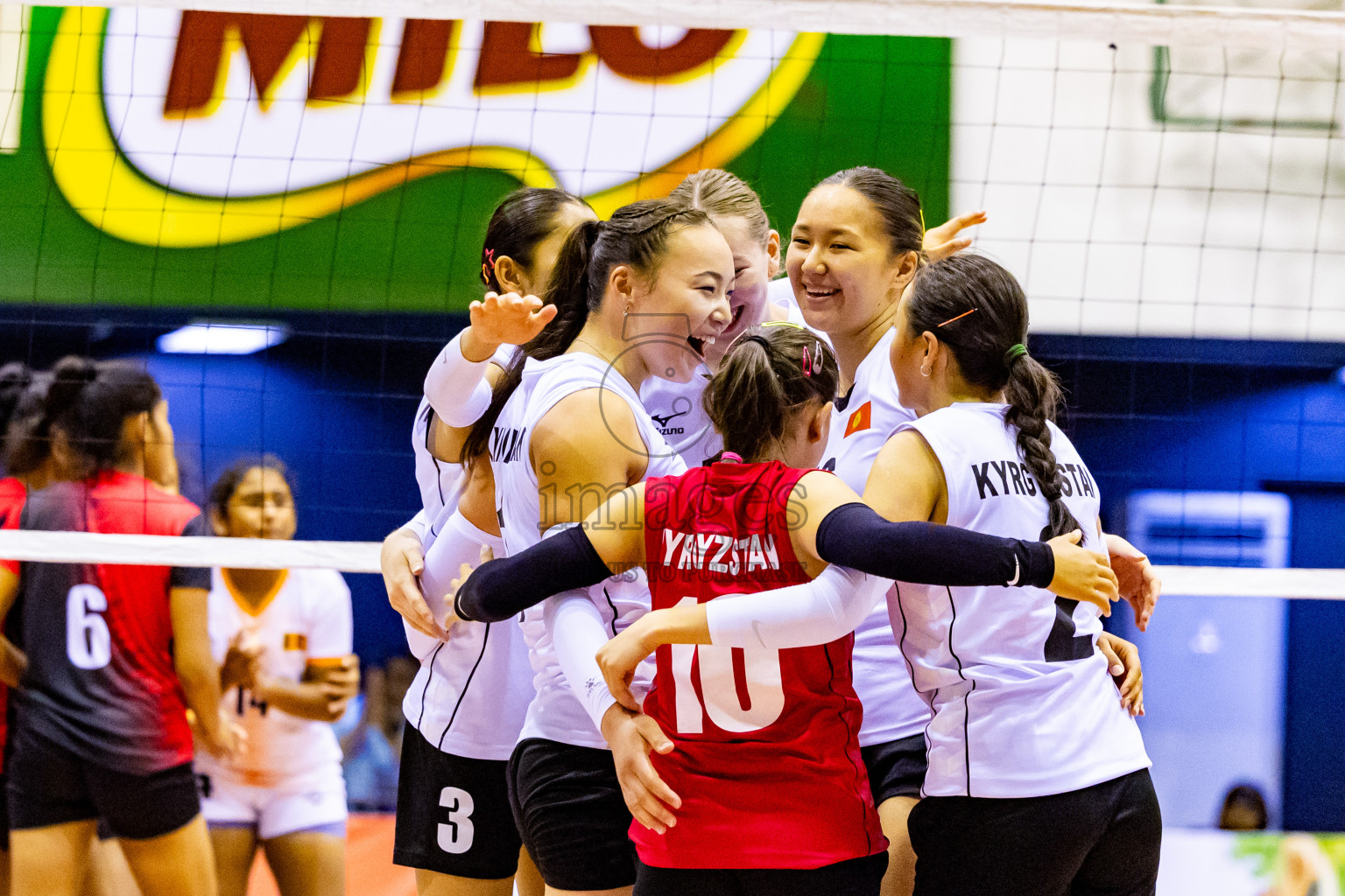 Kyrgyzstan vs Sri Lanka in Final of CAVA U20 Woman's Volleyball Championship 2024 was held in Social Center, Male', Maldives on 23rd July 2024. Photos: Nausham Waheed / images.mv