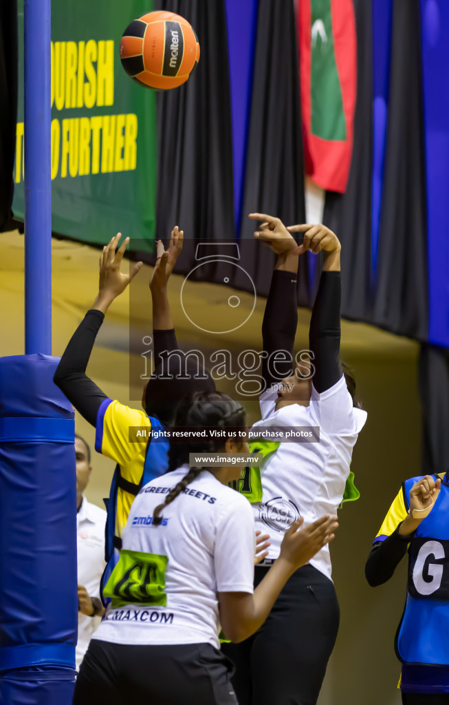 Club Green Streets vs KYRS in the Milo National Netball Tournament 2022 on 21 July 2022, held in Social Center, Male', Maldives. Photographer: Shuu / Images.mv