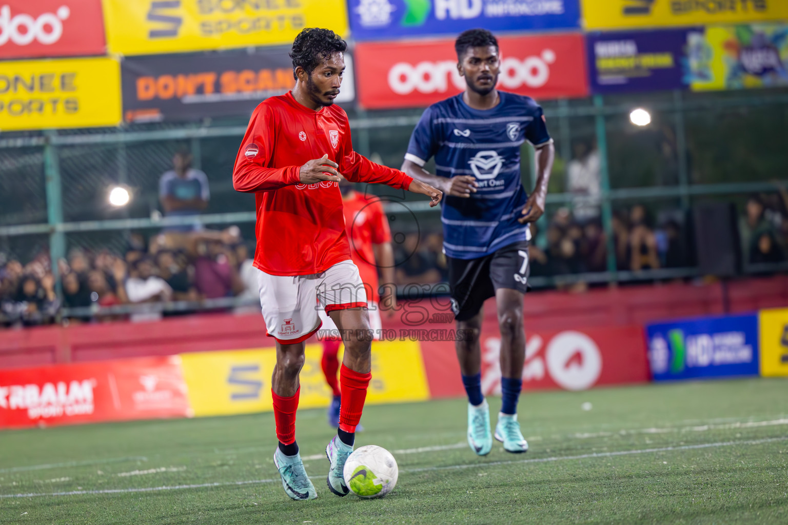 K Gaafaru vs B Eydhafushi in Semi Finals of Golden Futsal Challenge 2024 which was held on Friday, 1st March 2024, in Hulhumale', Maldives.
Photos: Ismail Thoriq / images.mv