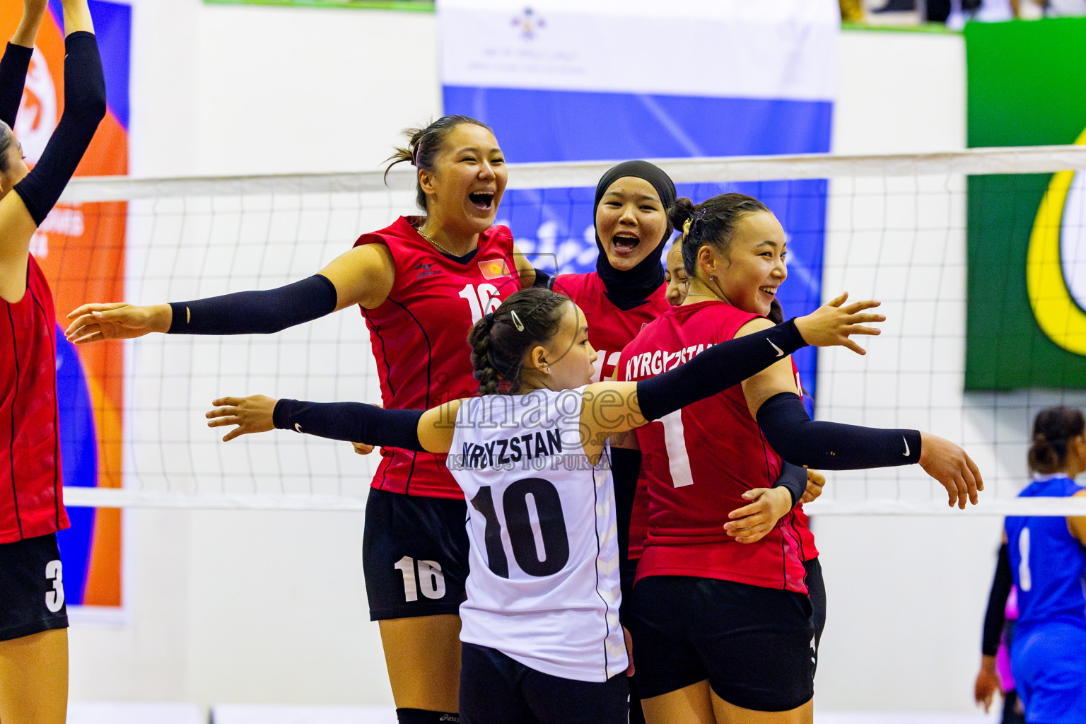 Kyrgyzstan vs Nepal in Semi Final of CAVA U20 Woman's Volleyball Championship 2024 was held in Social Center, Male', Maldives on 22nd July 2024. Photos: Nausham Waheed / images.mv